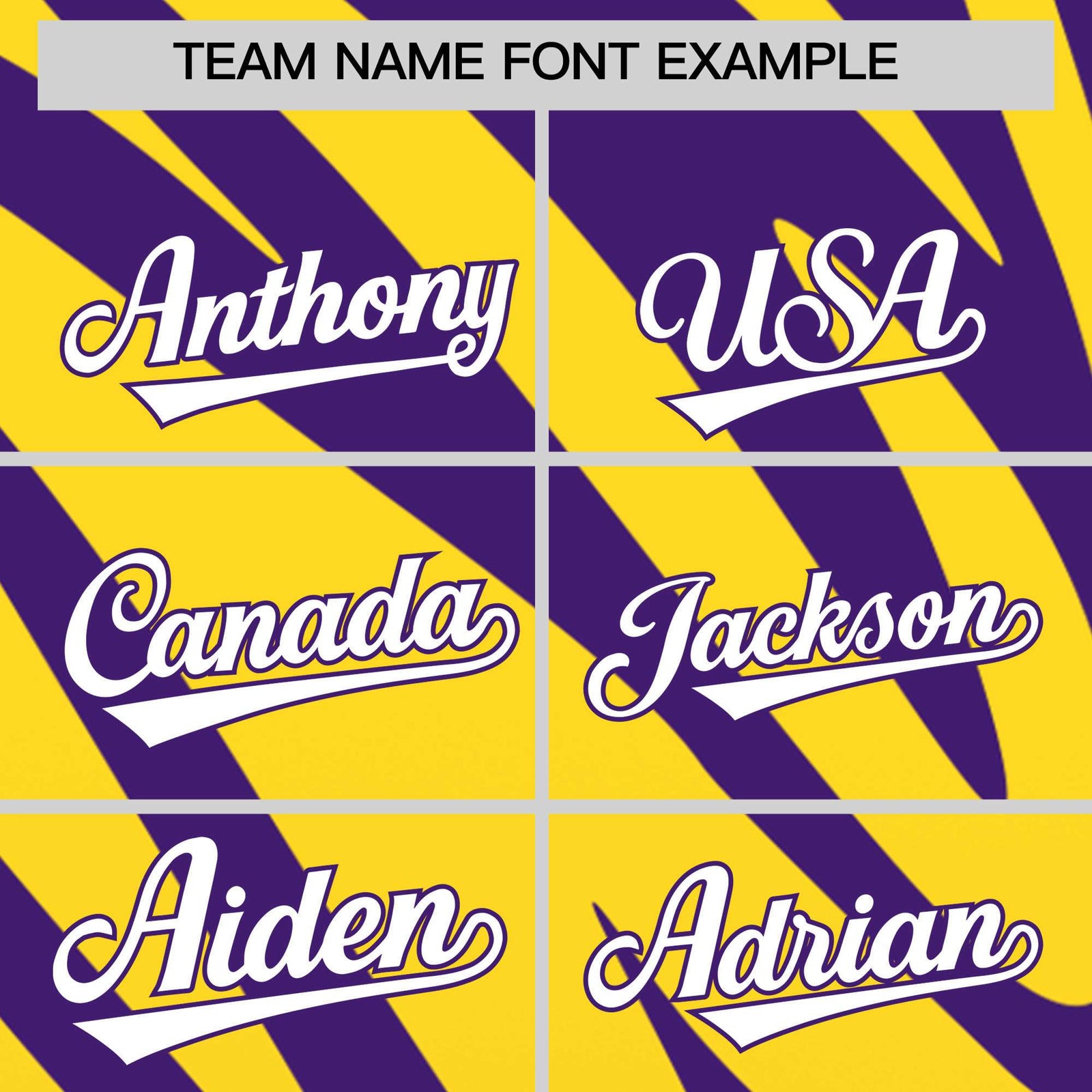 Custom Purple Gold Tiger Stripe Gradient Animal Print Personalized Team Shirt Baseball Jersey