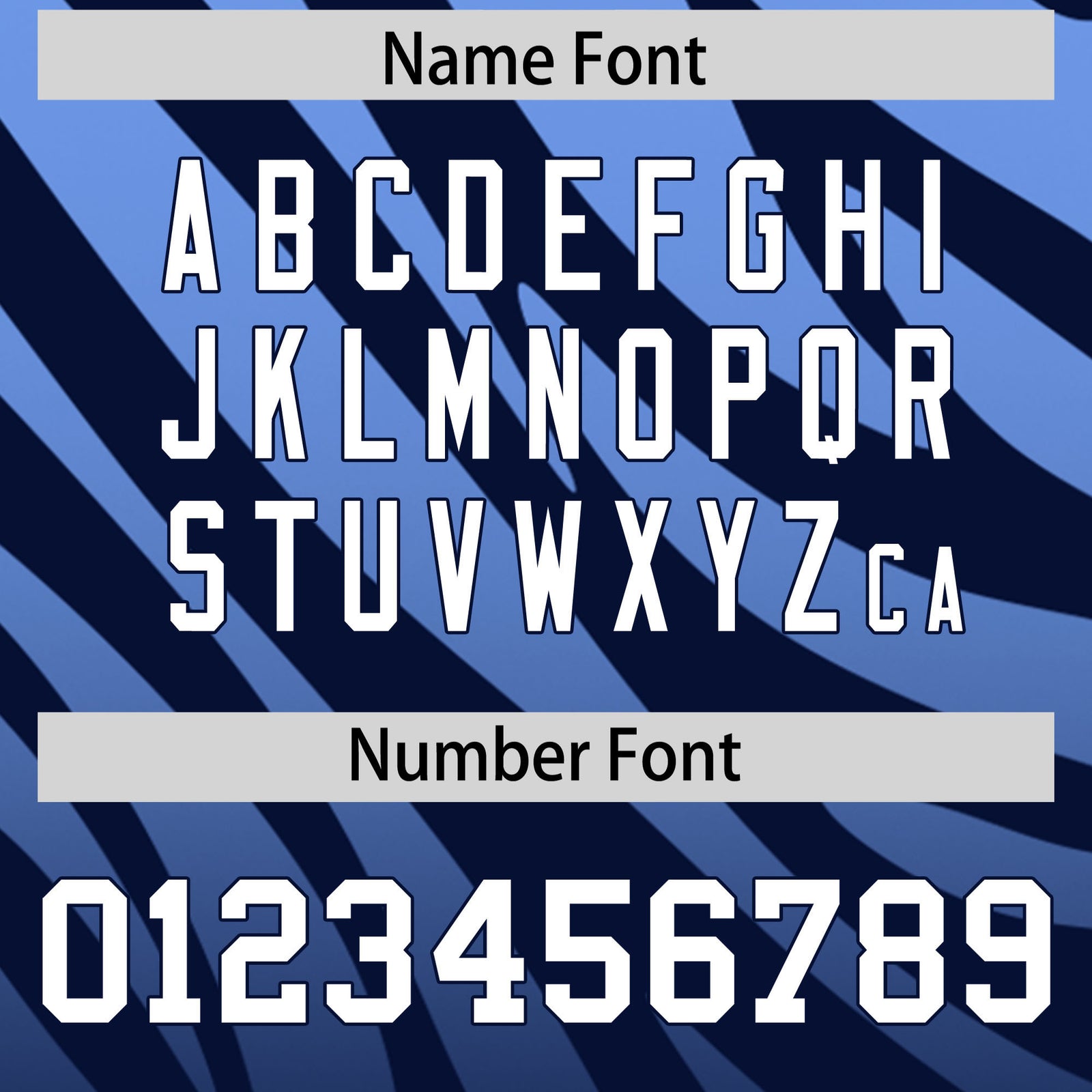 Custom Navy Light Blue Tiger Stripe Gradient Animal Print Personalized Team Shirt Baseball Jersey