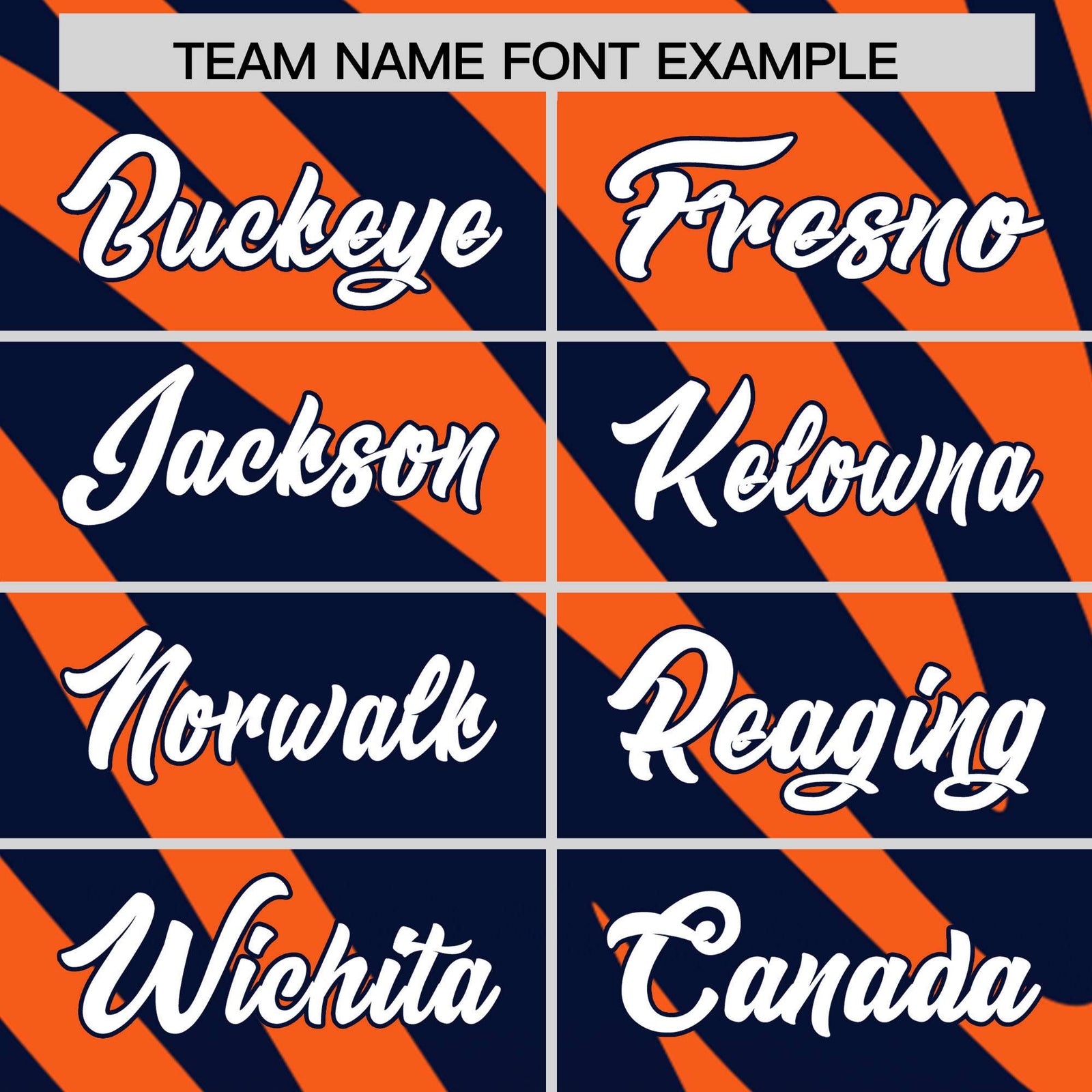 Custom Navy Orange Tiger Stripe Gradient Animal Print Personalized Team Shirt Baseball Jersey