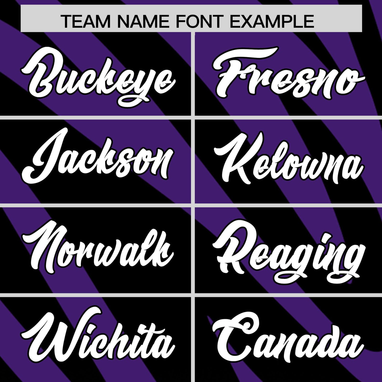 Custom Black Purple Tiger Stripe Gradient Animal Print Personalized Team Shirt Baseball Jersey