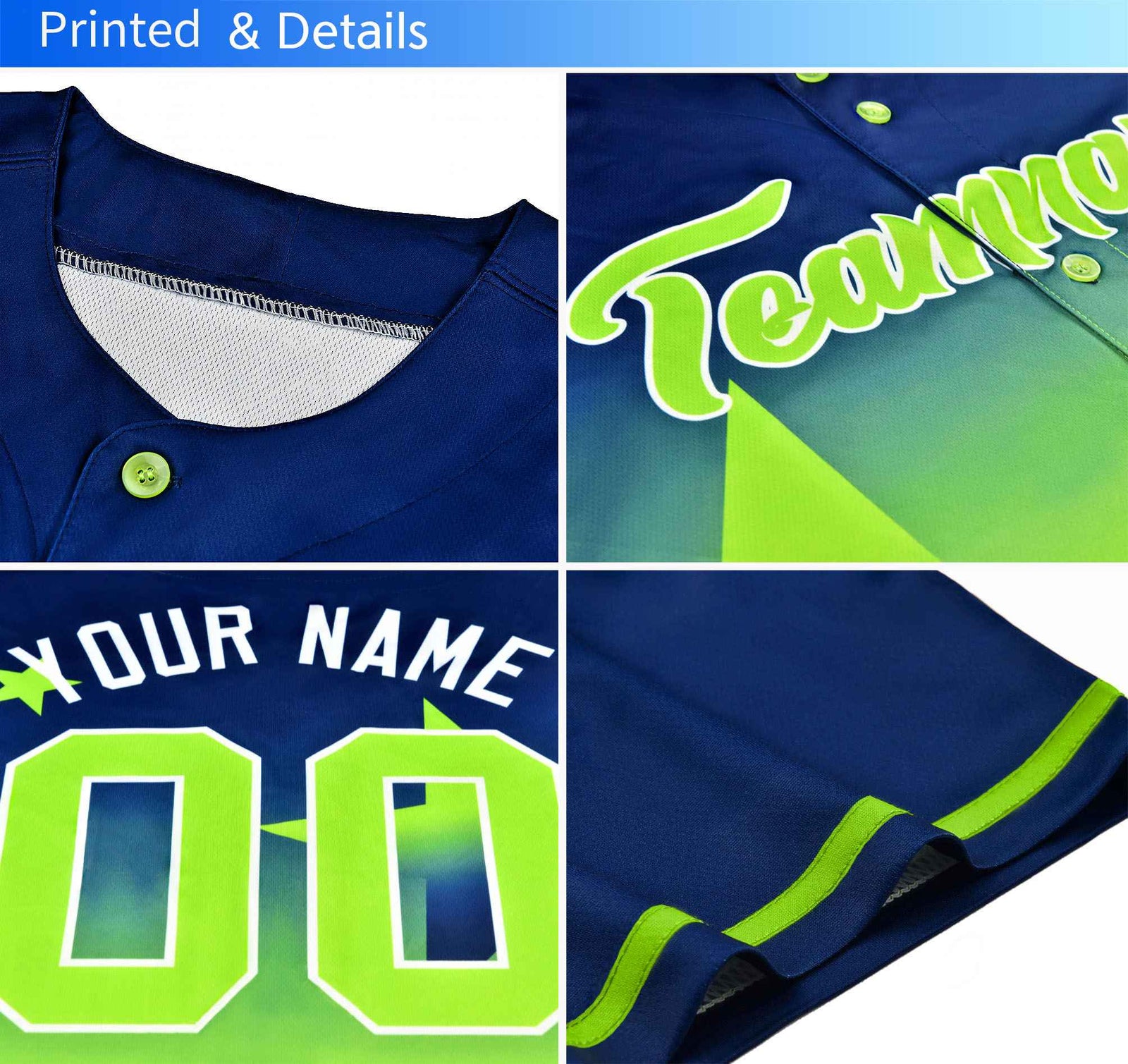 Custom Red Gold Tiger Stripe Gradient Animal Print Personalized Team Shirt Baseball Jersey