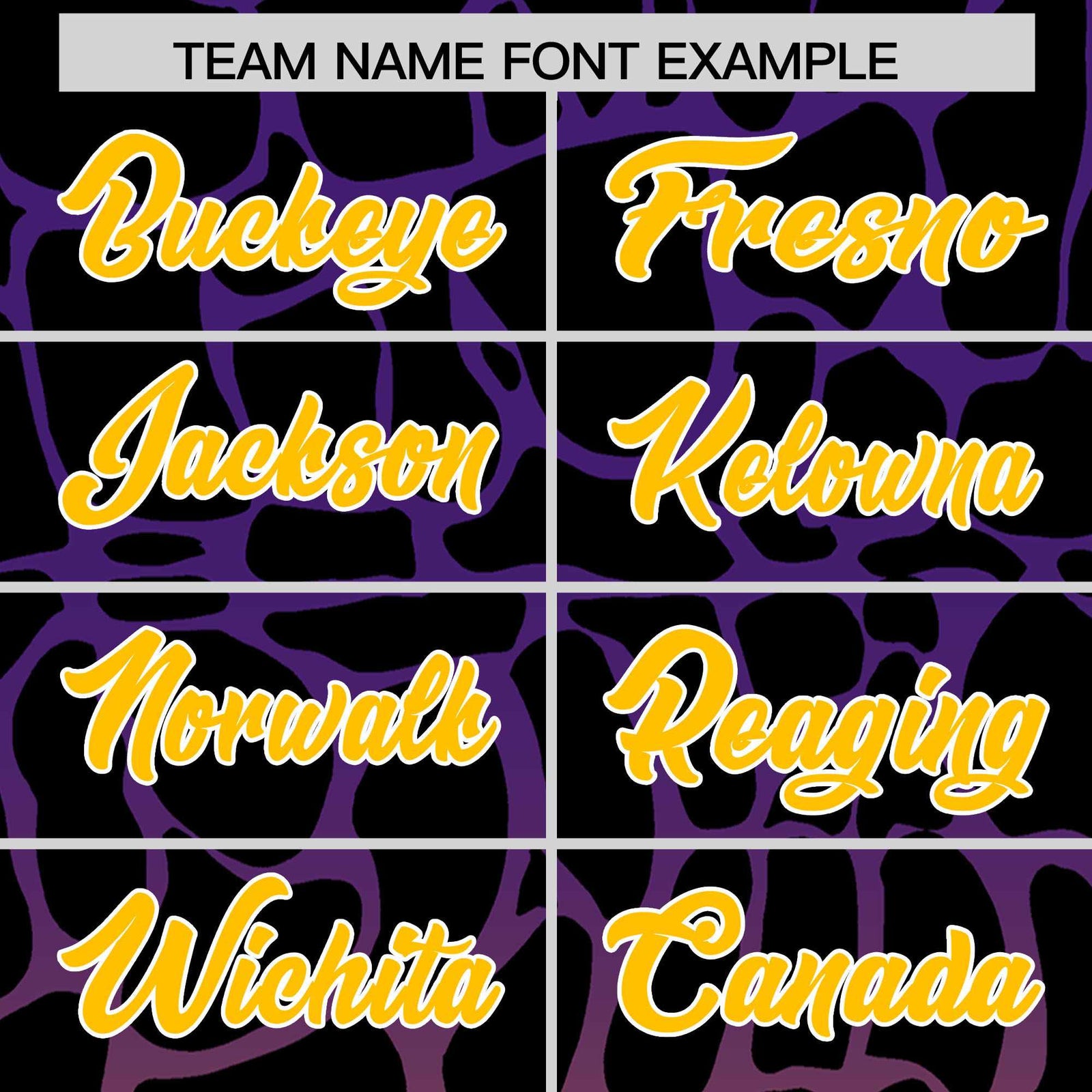 Custom Purple Gold Giraffe Graffiti Pattern Authentic Baseball Jersey