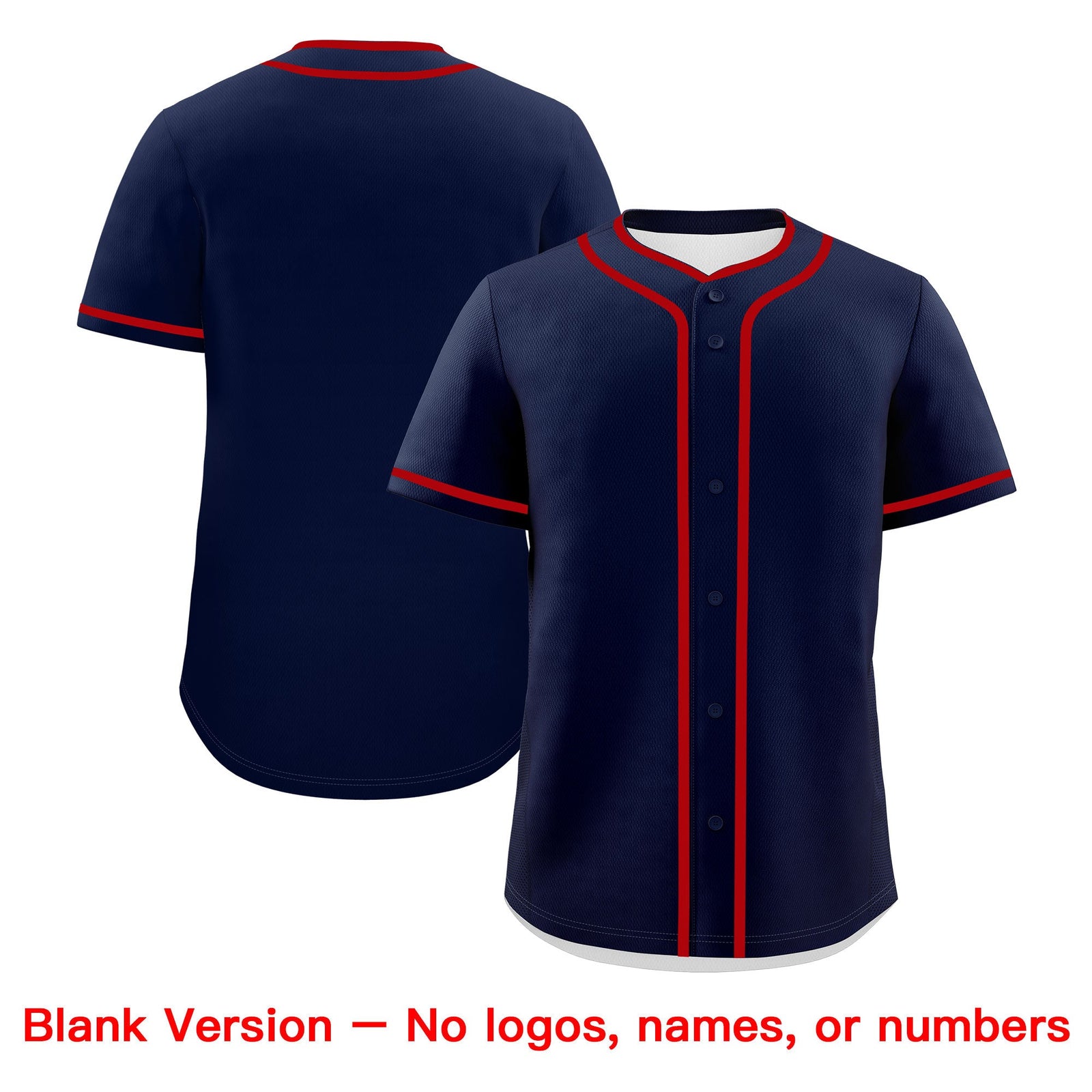 Custom Navy White Red Classic Style Father's Day Quick Dry Baseball Jersey| KXKSHOP