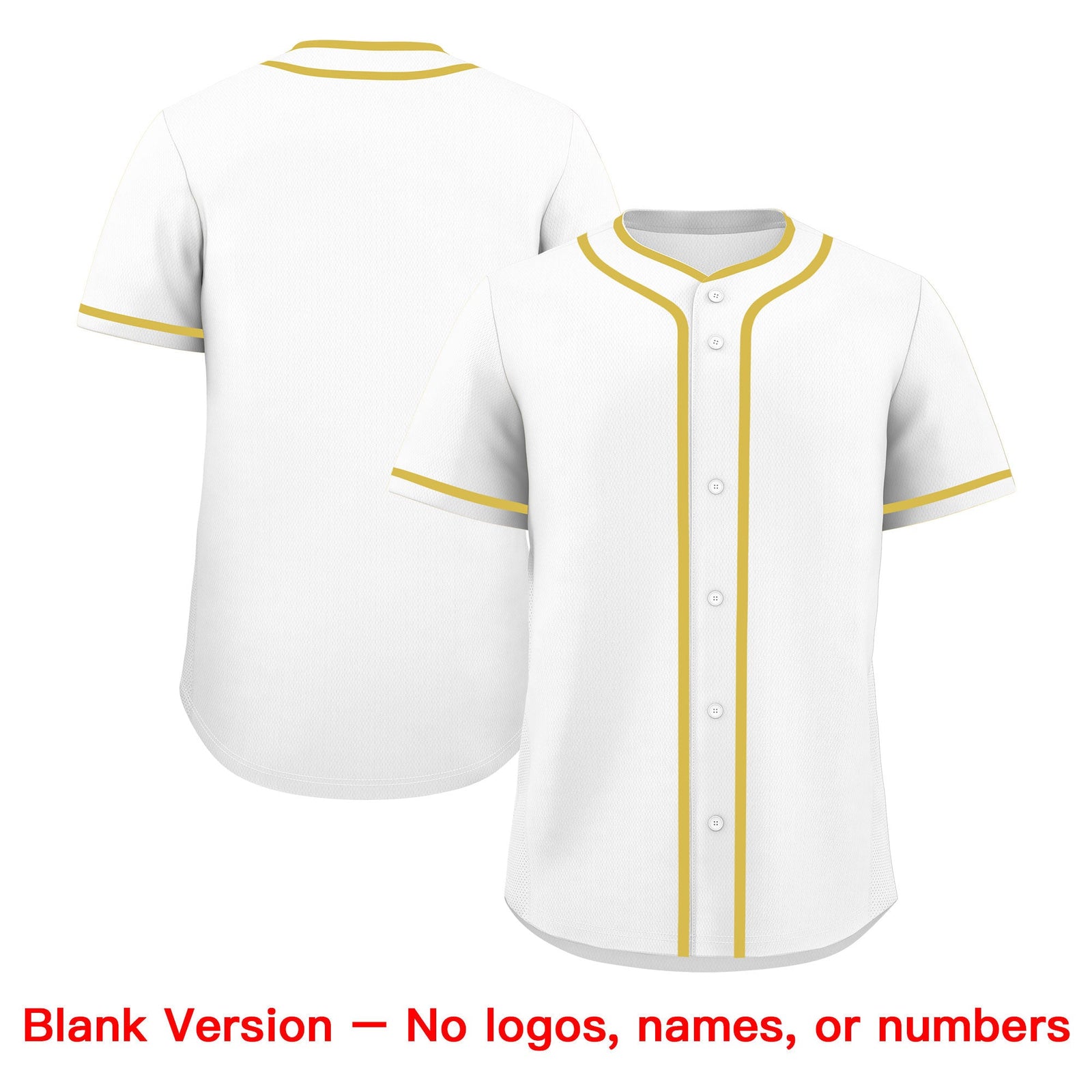 Custom White Black Old Gold Classic Style Father's Day Quick Dry Baseball Jersey| KXKSHOP