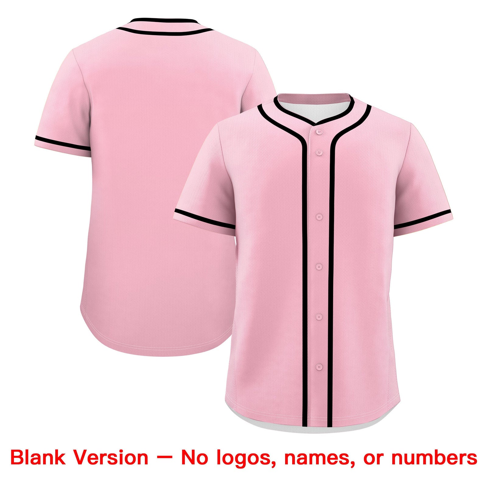 Custom Light Pink Black White Classic Style Father's Day Quick Dry Baseball Jersey| KXKSHOP