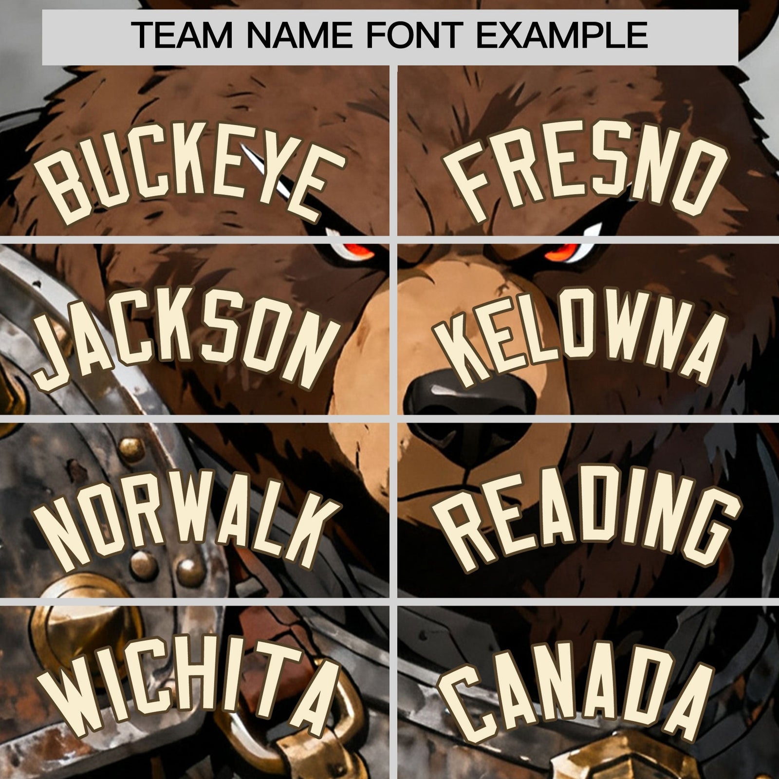 Custom Light Brown Cream Bear Animal Series Personalization Graffiti Pattern Baseball Jersey| KXKSHOP