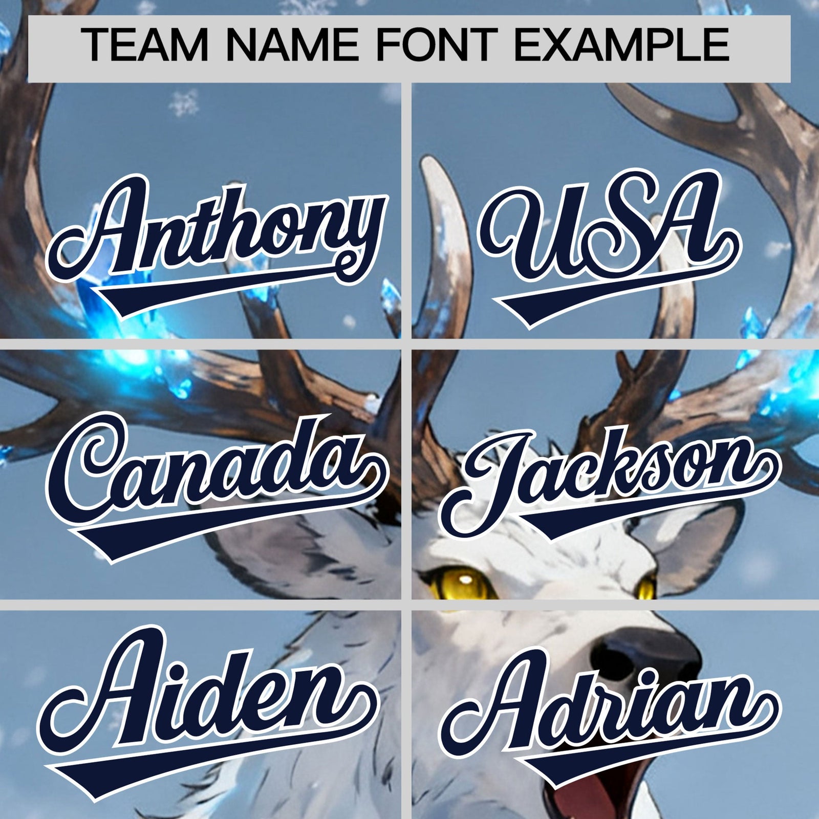 Custom Midnight Blue Navy White Deer Animal Series Personalization Graffiti Pattern Baseball Jersey| KXKSHOP