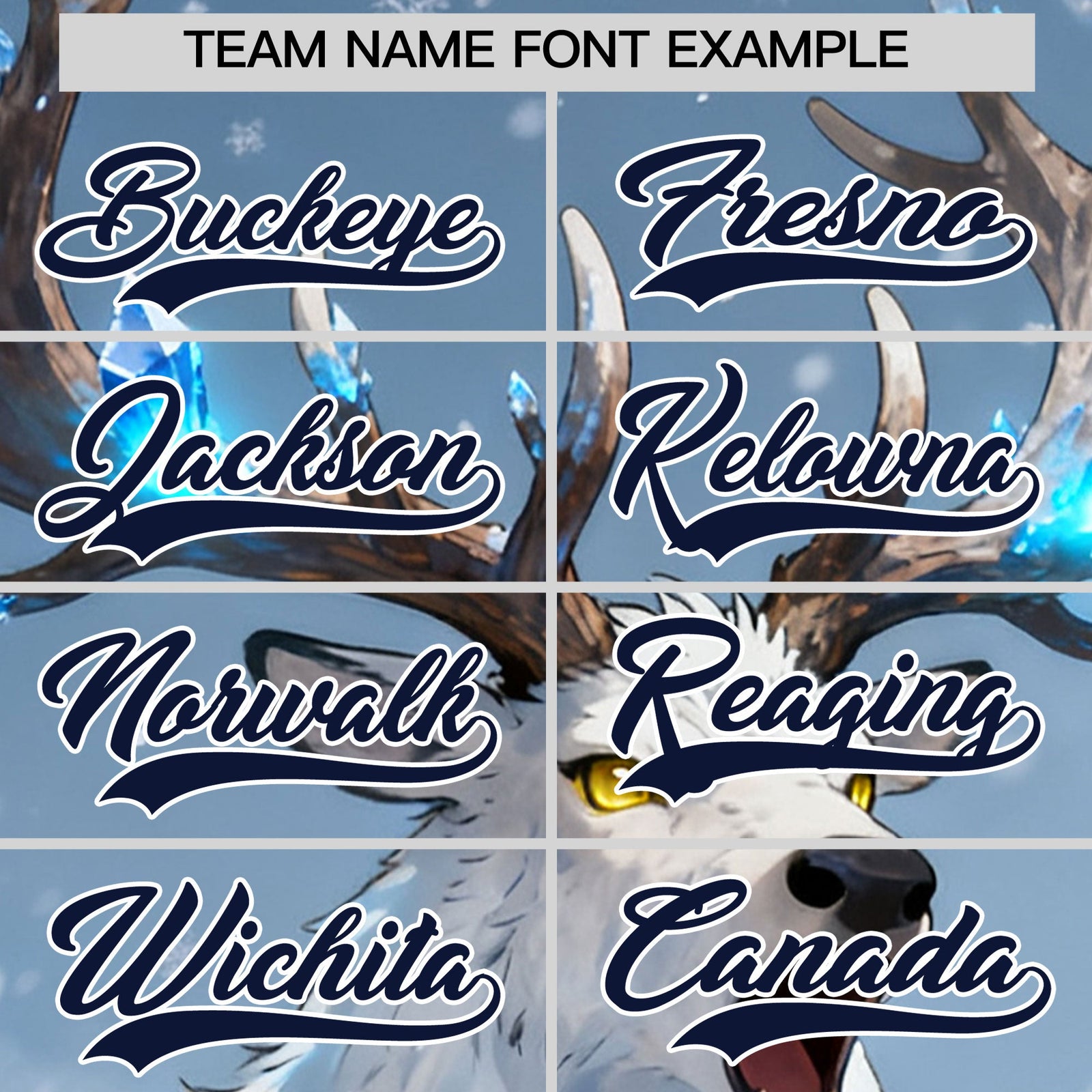 Custom Midnight Blue Navy White Deer Animal Series Personalization Graffiti Pattern Baseball Jersey| KXKSHOP