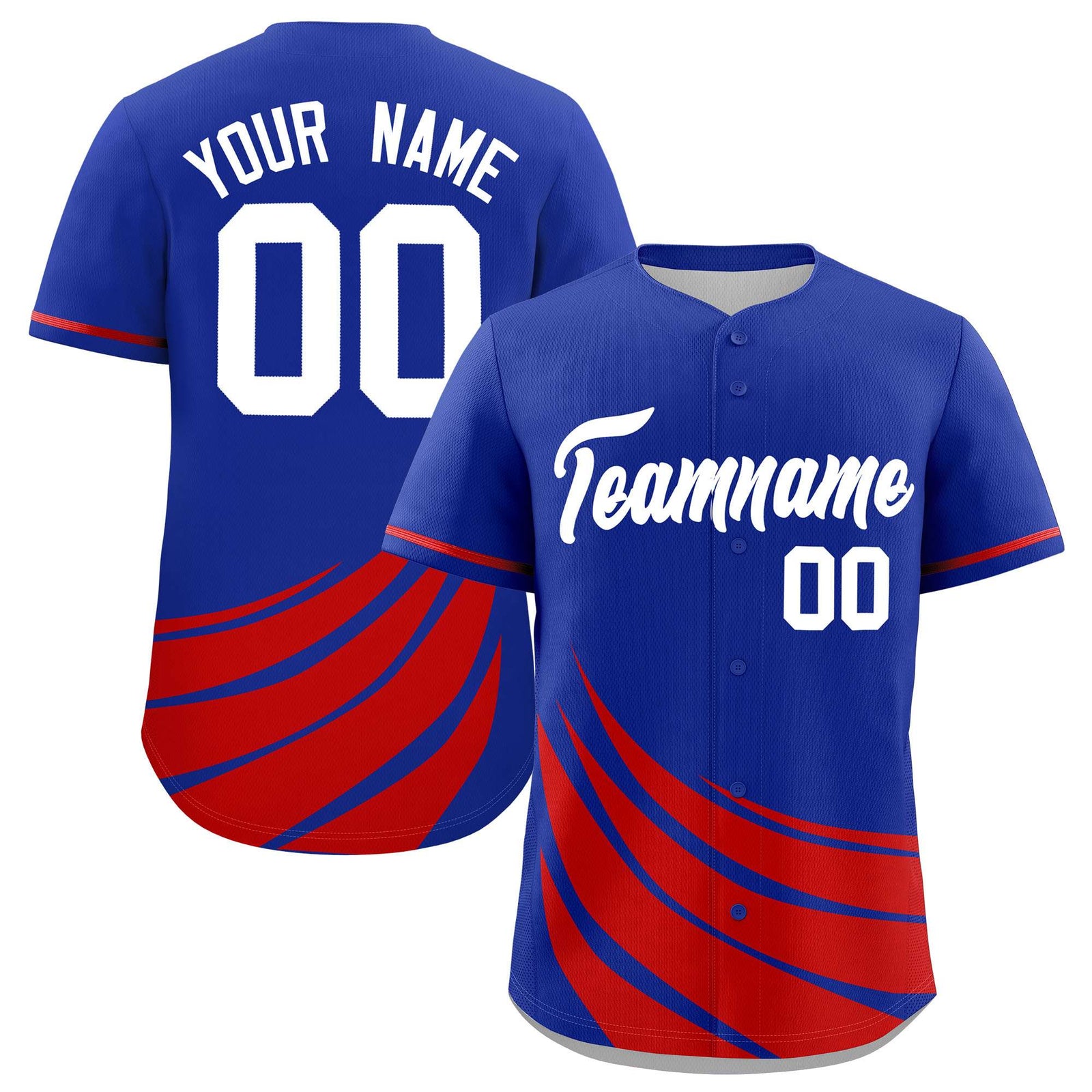 Custom Royal Red Wind Mark Graffiti Pattern Authentic Baseball Jersey