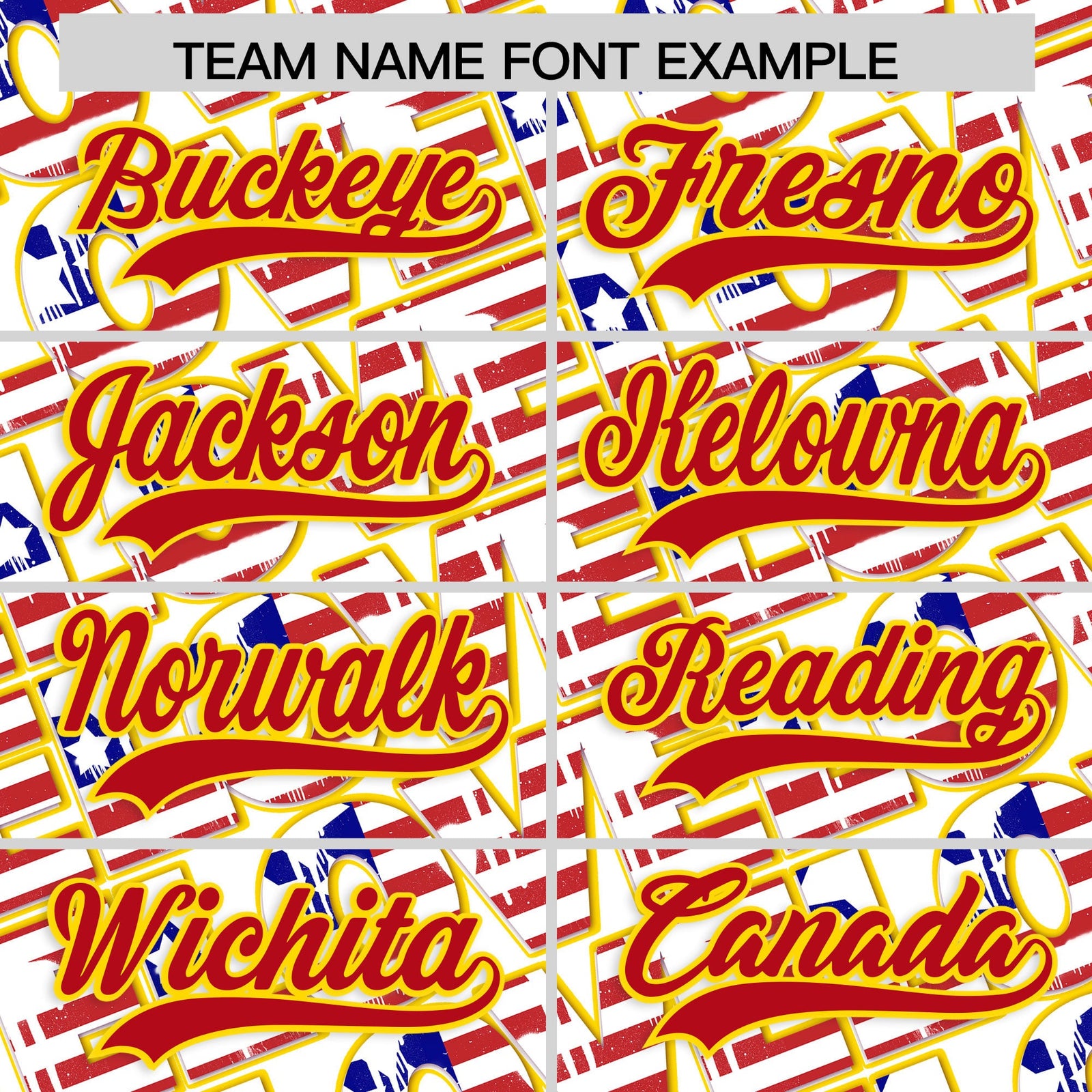 Custom White Red Gold American Flag Graffiti Pattern Split Fashion Independence Day Quick Dry Baseball Jersey| KXKSHOP