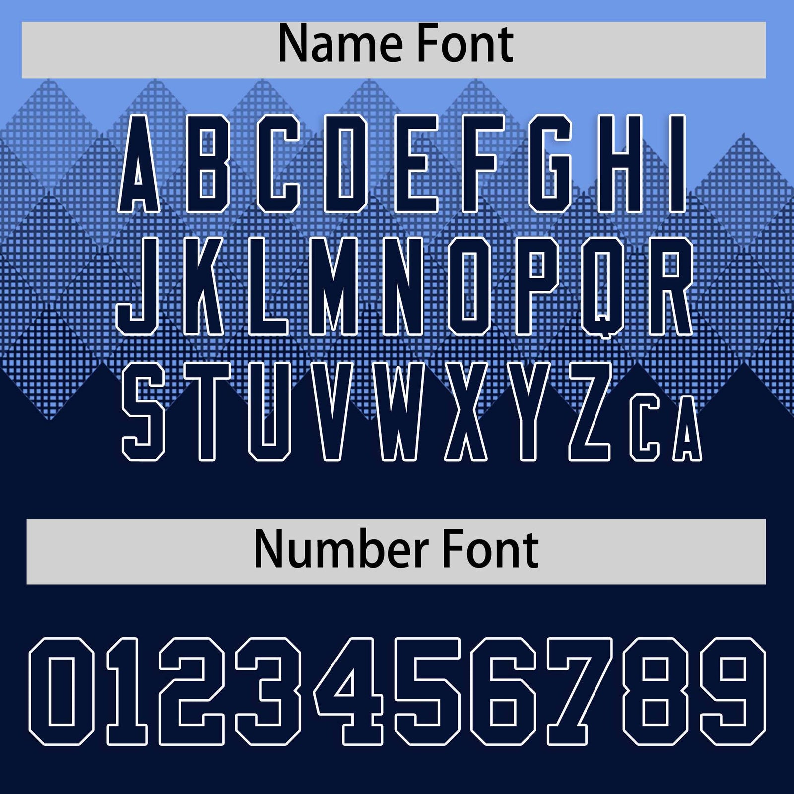 Custom Light Blue Navy Grid Blur Pattern Authentic Baseball Jersey