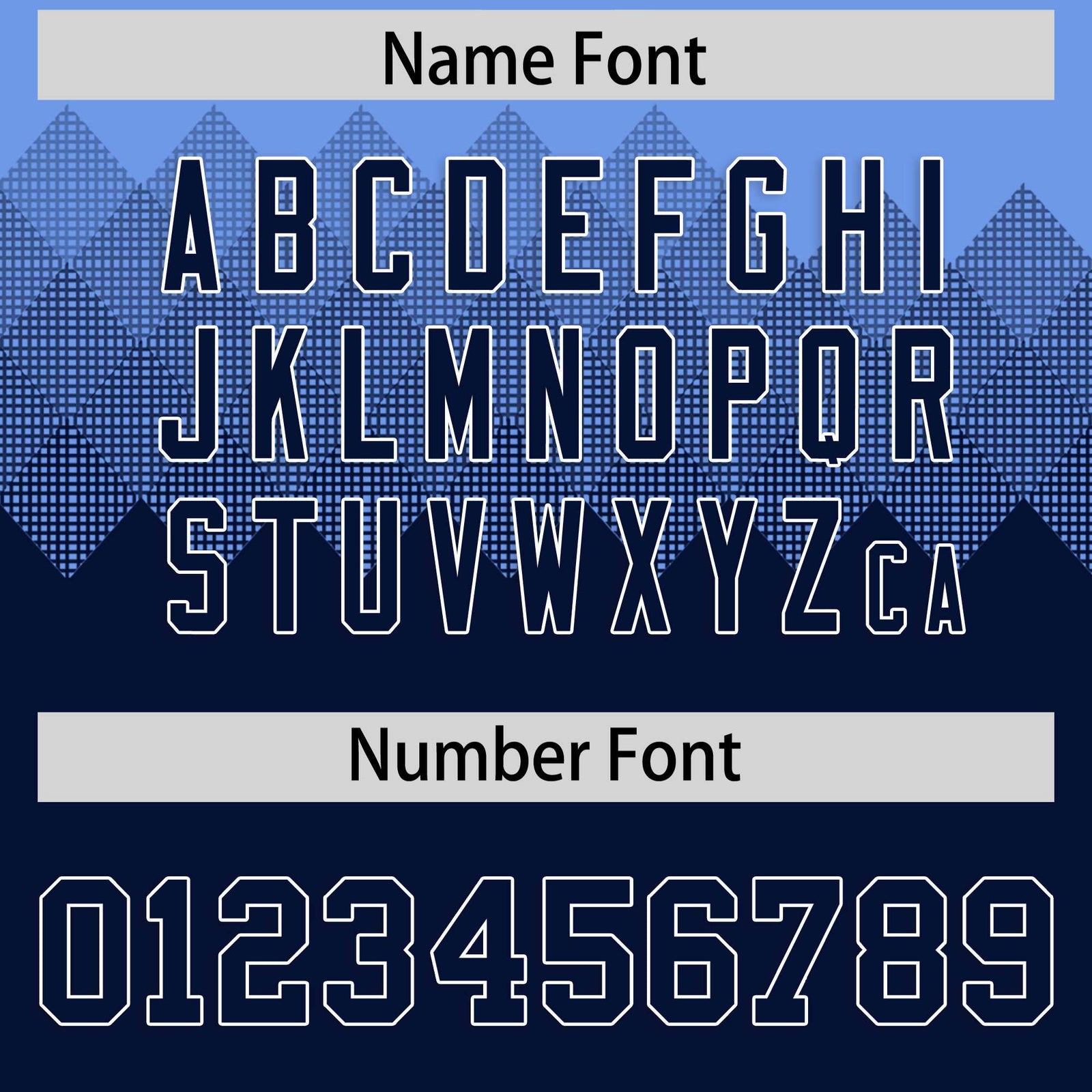 Custom Light Blue Navy Grid Blur Pattern Authentic Baseball Jersey