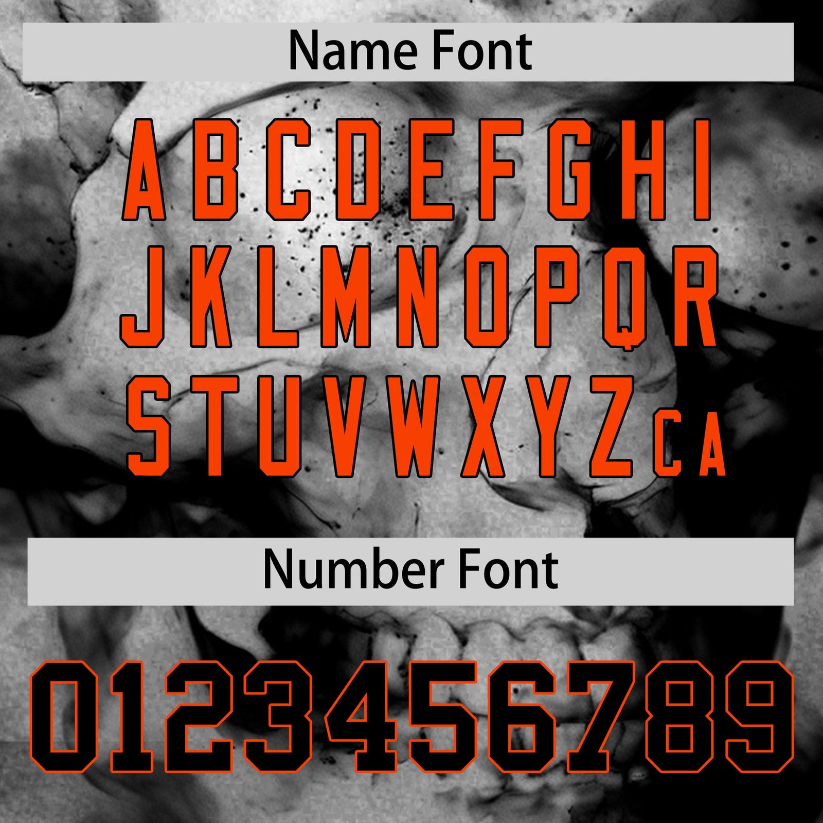 Custom White Black Orange skeleton Graffiti Pattern Quick Dry Baseball Jersey| KXKSHOP