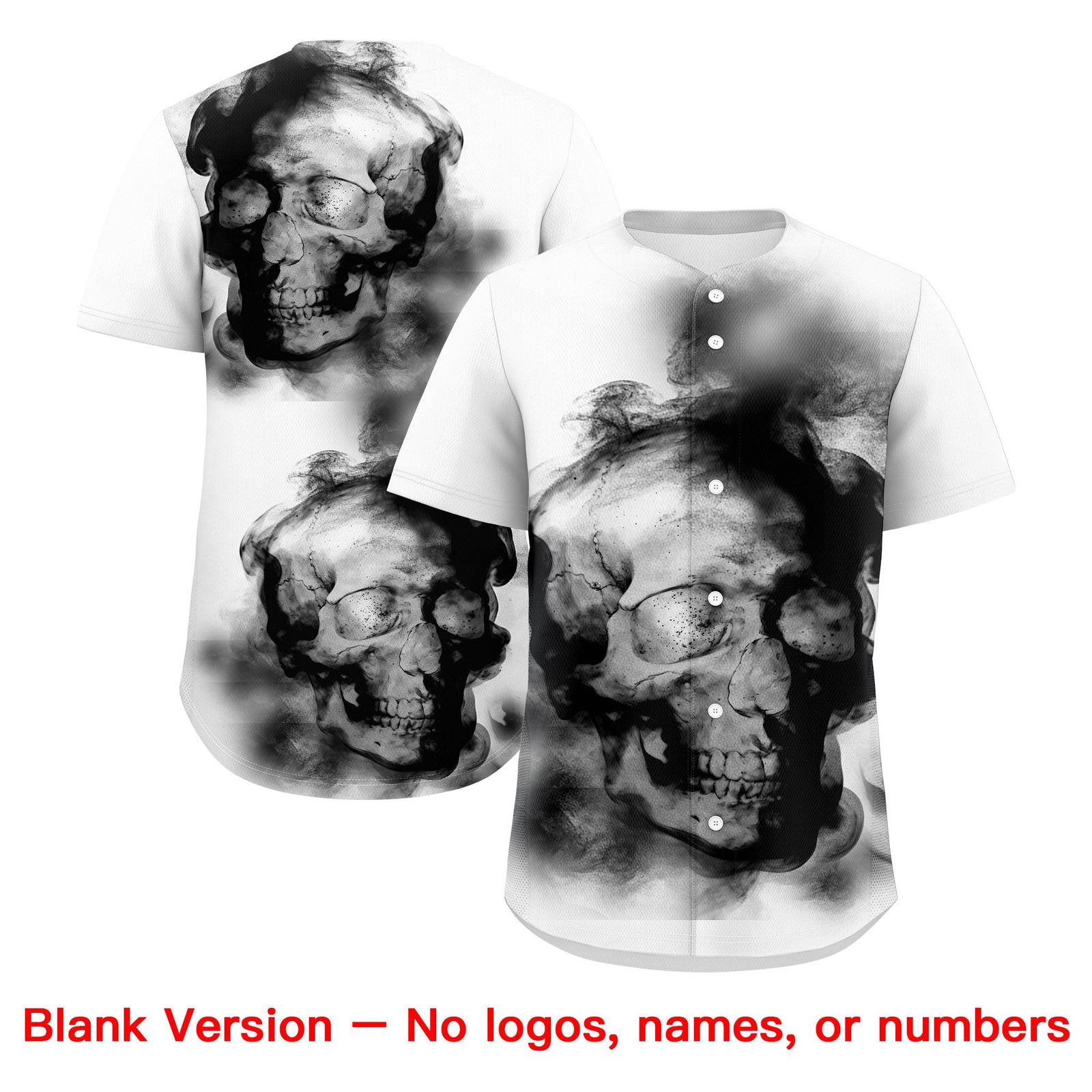 Custom White Black Gold skeleton Graffiti Pattern Lightweight Baseball Jersey| KXKSHOP