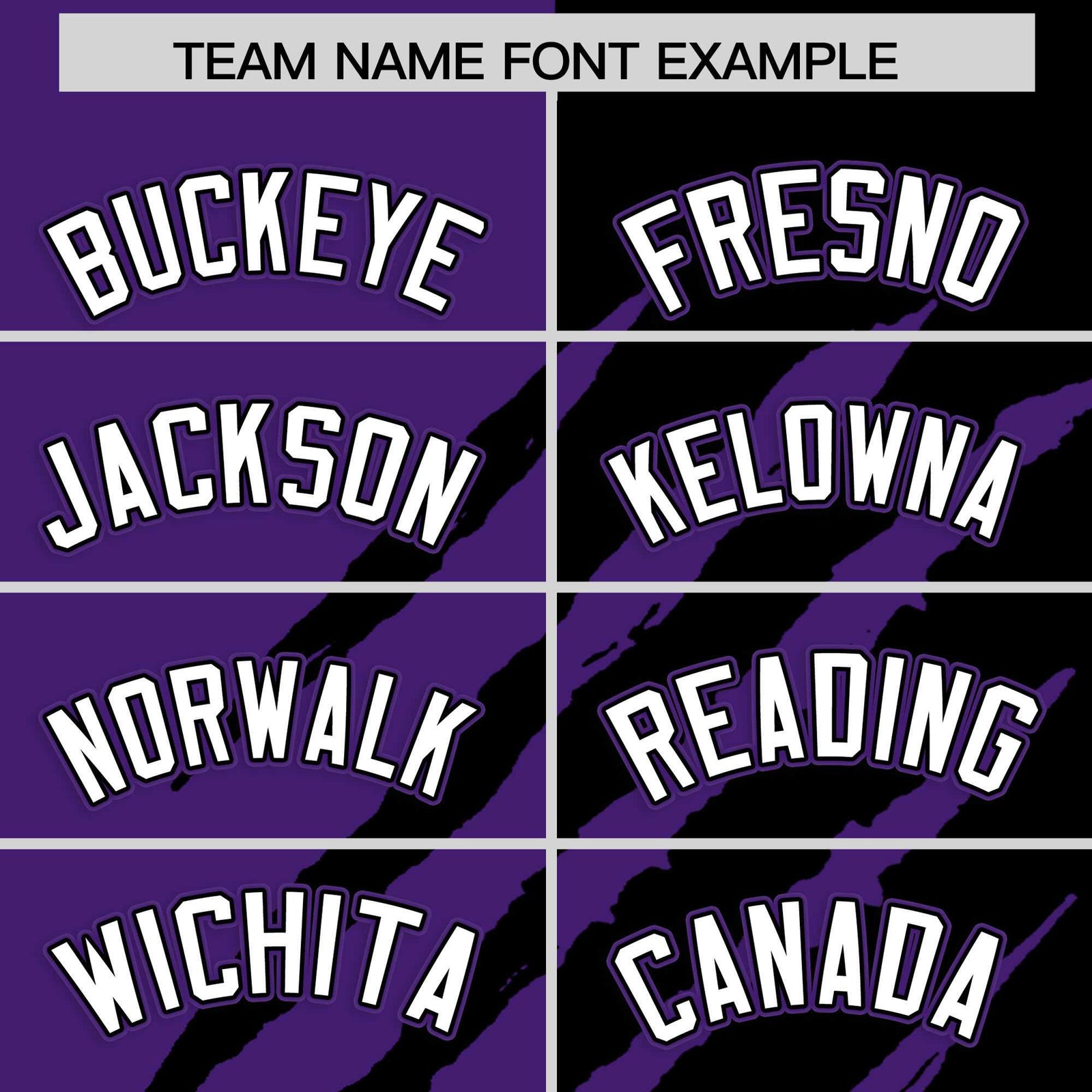 Custom Purple Black Split Tiger Claw Scratch Pattern Baseball Jersey