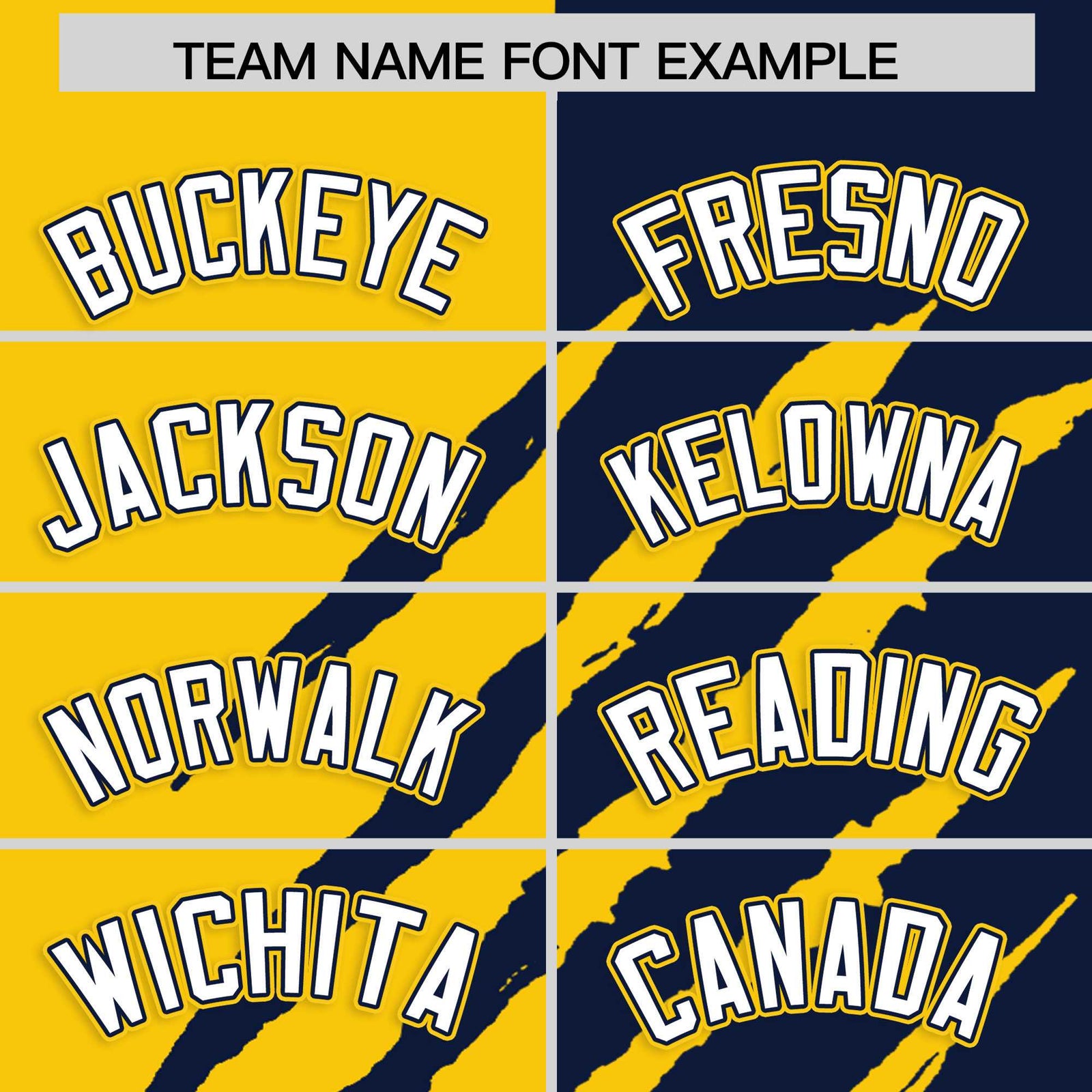 Custom Gold Navy Split Tiger Claw Scratch Pattern Baseball Jersey