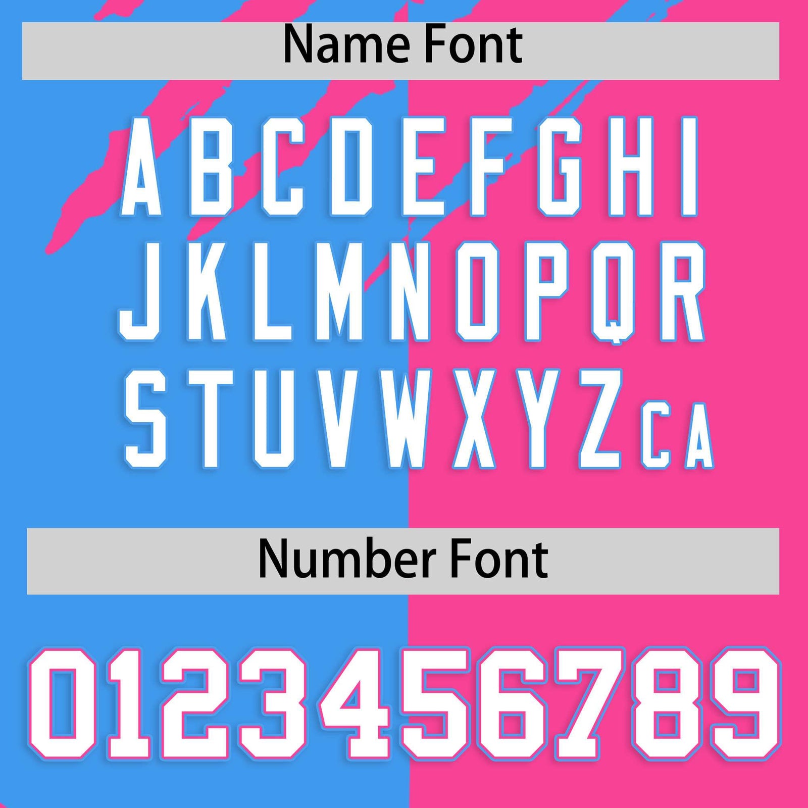 Custom Powder Blue Pink Split Tiger Claw Scratch Pattern Baseball Jersey