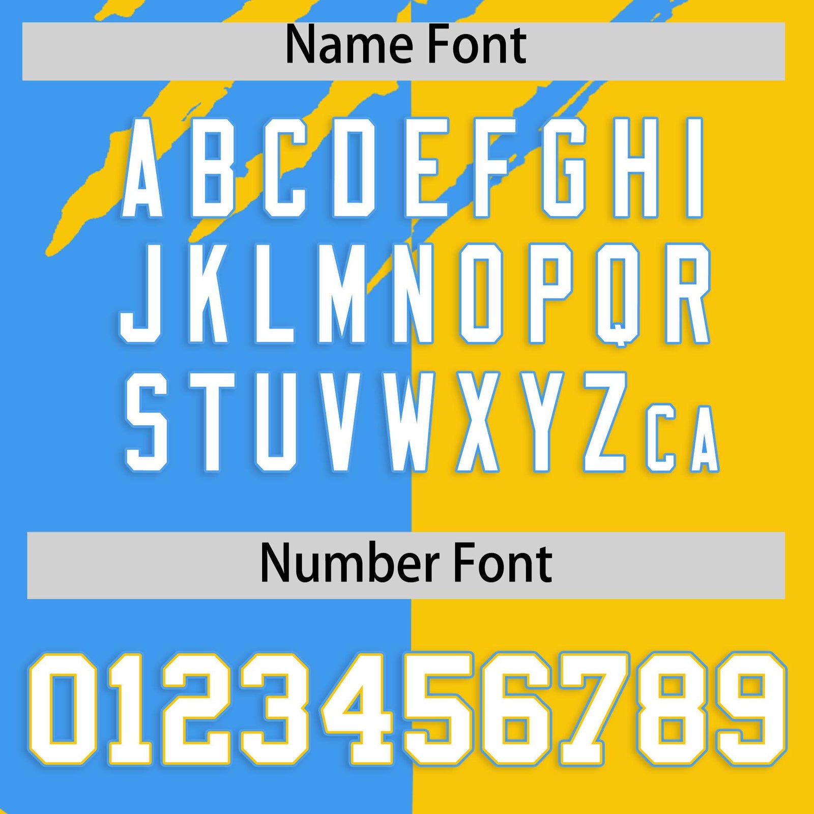 Custom Powder Blue Gold Split Tiger Claw Scratch Pattern Baseball Jersey