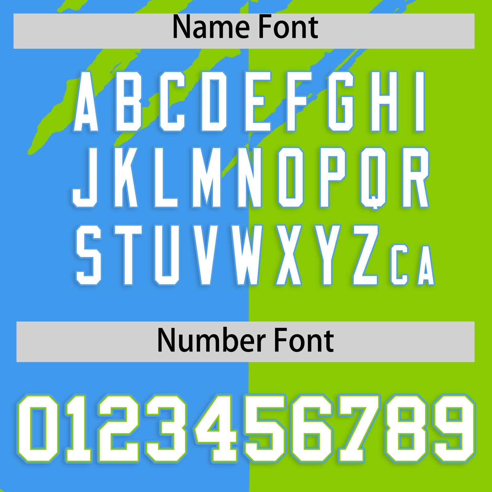 Custom Powder Blue Neon Green Split Tiger Claw Scratch Pattern Baseball Jersey