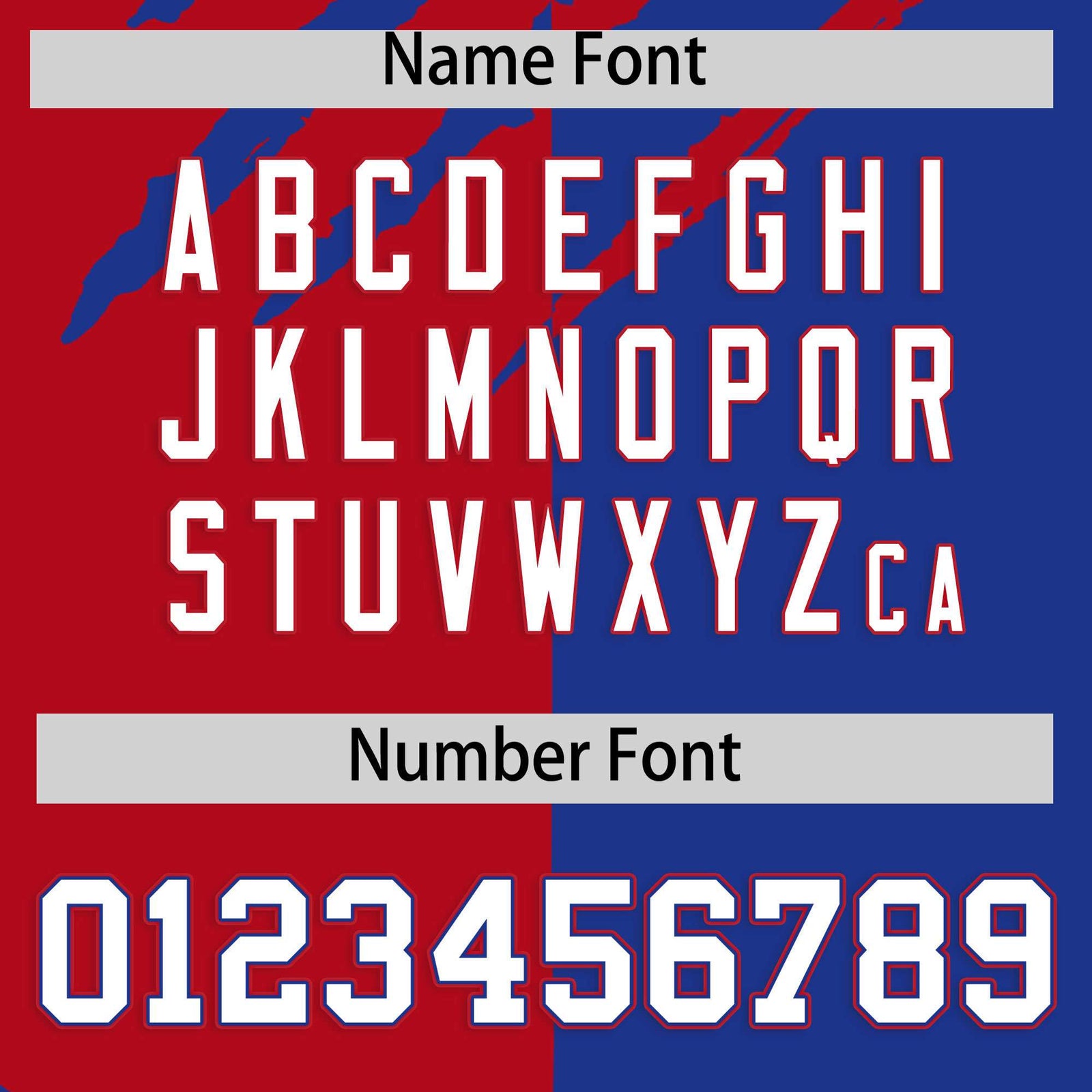 Custom Red Royal Blue Split Tiger Claw Scratch Pattern Baseball Jersey