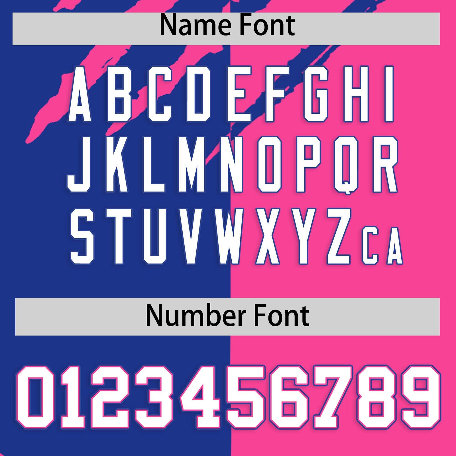 Custom Royal Blue Pink Split Tiger Claw Scratch Pattern Baseball Jersey