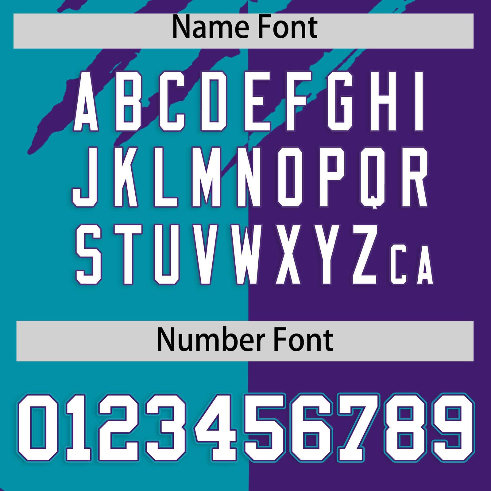 Custom Aqua Purple Split Tiger Claw Scratch Pattern Baseball Jersey