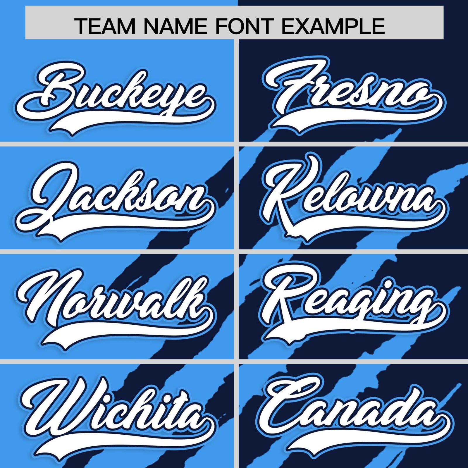 Custom Powder Blue Navy Split Tiger Claw Scratch Pattern Baseball Jersey