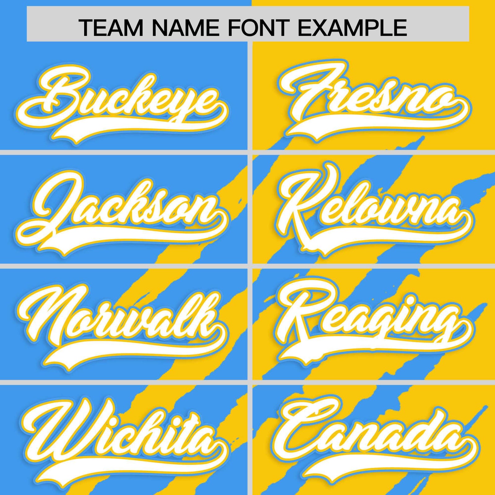 Custom Powder Blue Gold Split Tiger Claw Scratch Pattern Baseball Jersey