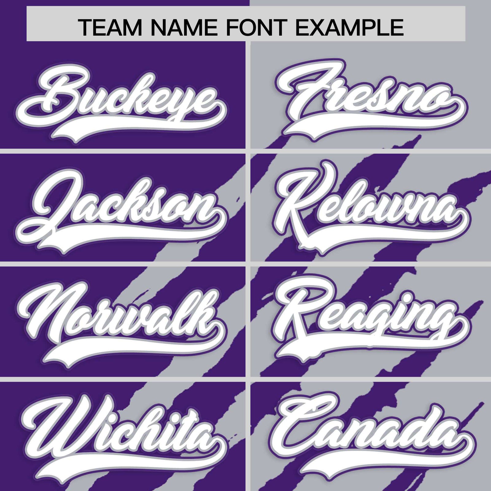 Custom Purple Gray Split Tiger Claw Scratch Pattern Baseball Jersey