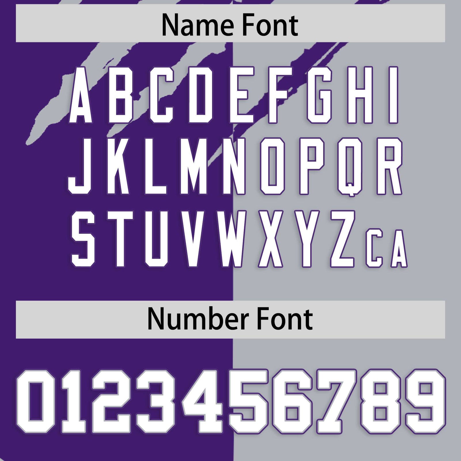 Custom Purple Gray Split Tiger Claw Scratch Pattern Baseball Jersey