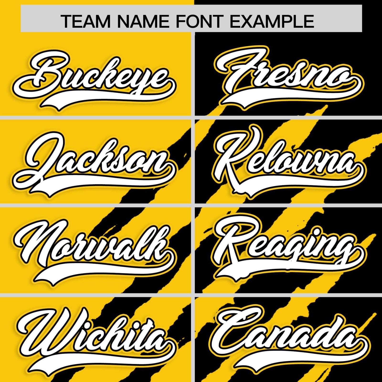 Custom Gold Black Split Tiger Claw Scratch Pattern Baseball Jersey