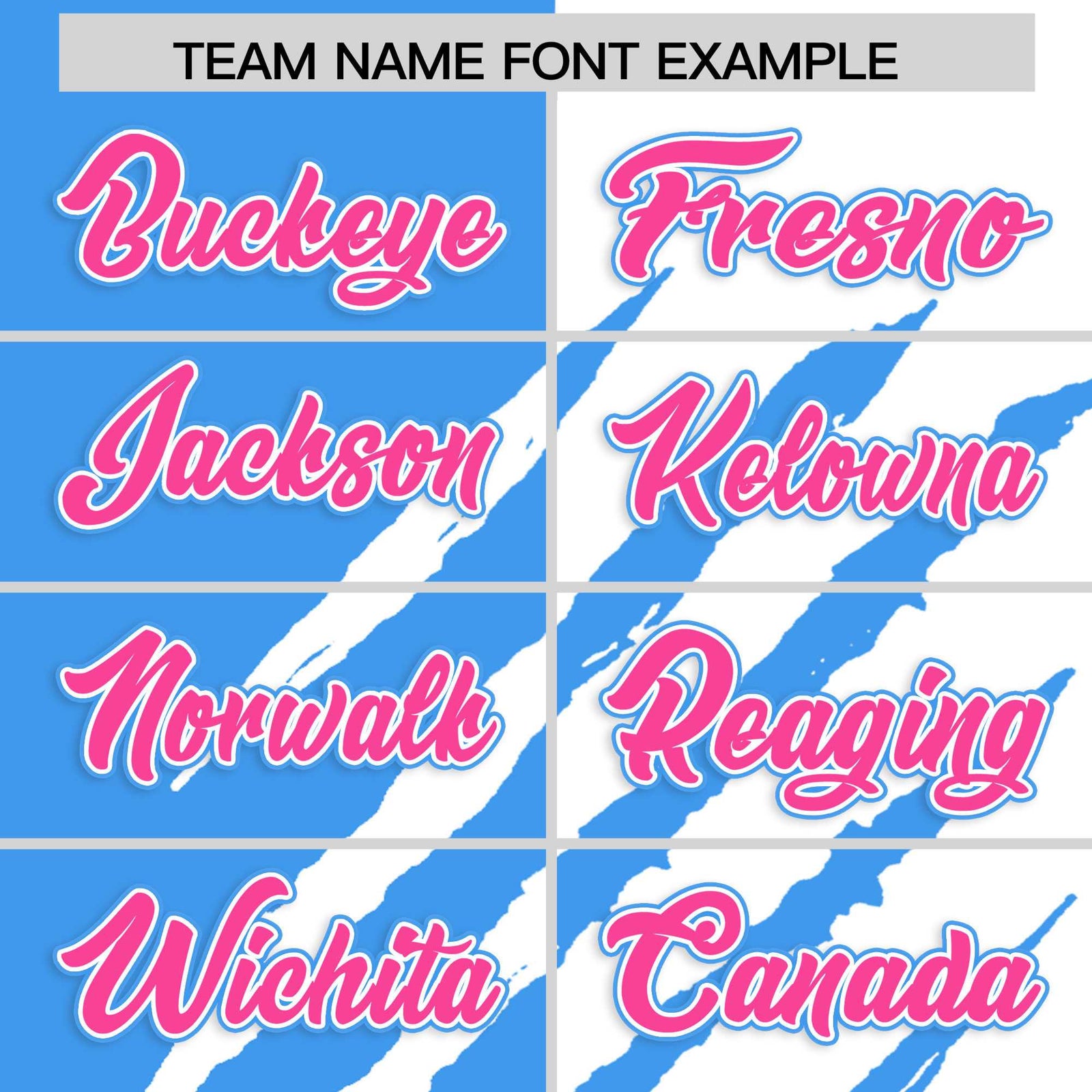 Custom Powder Blue White Split Tiger Claw Scratch Pattern Baseball Jersey