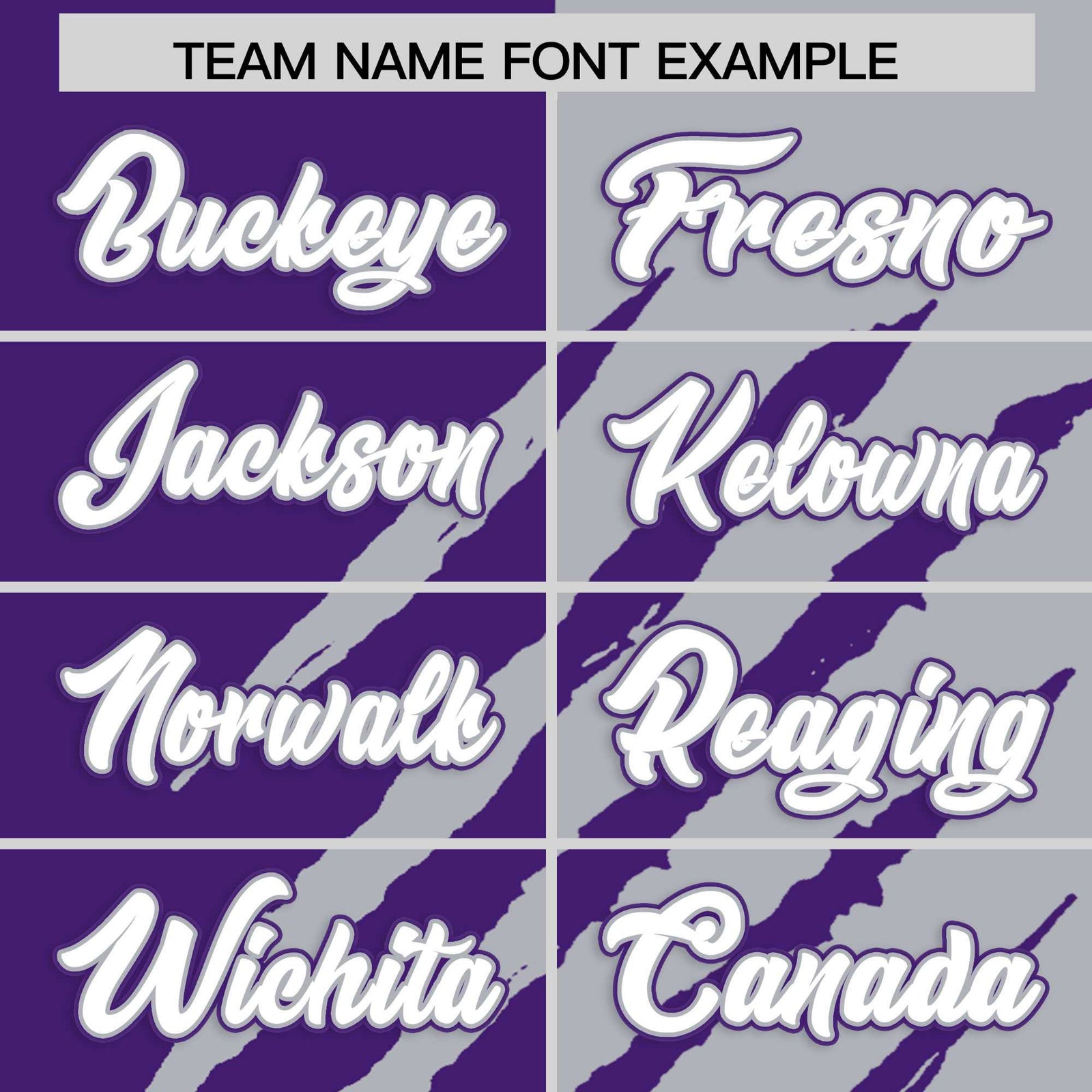 Custom Purple Gray Split Tiger Claw Scratch Pattern Baseball Jersey