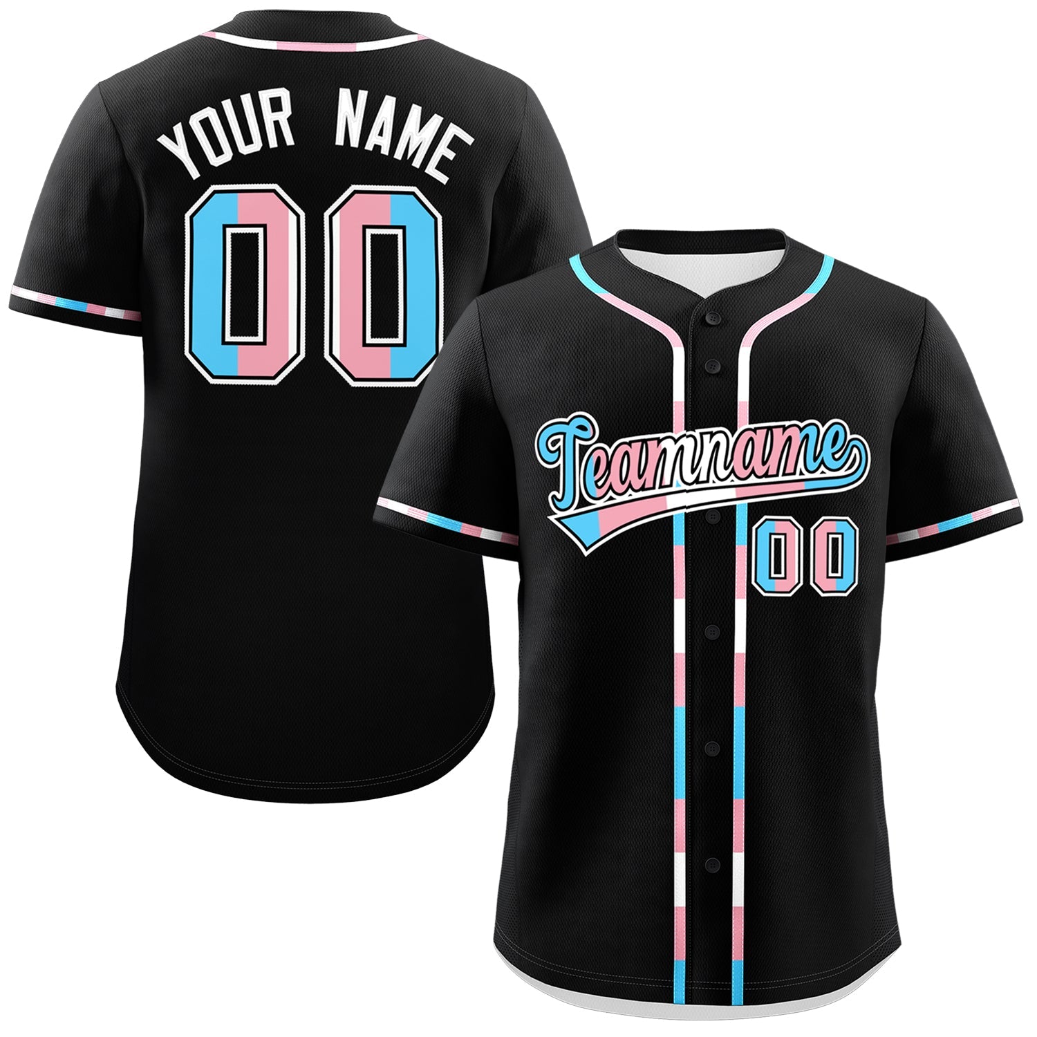 Custom Black Transgender For Pride Month Classic Style Baseball Jersey| KXKSHOP
