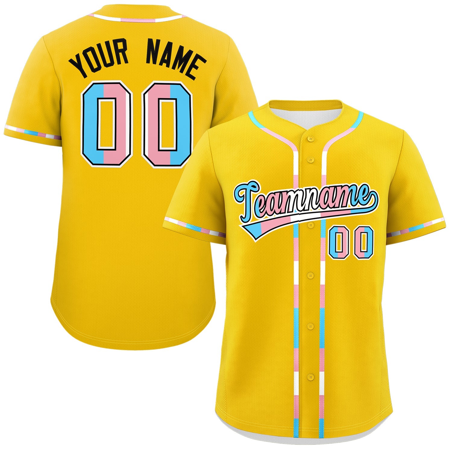 Custom Gold Transgender For Pride Month Classic Style Baseball Jersey| KXKSHOP
