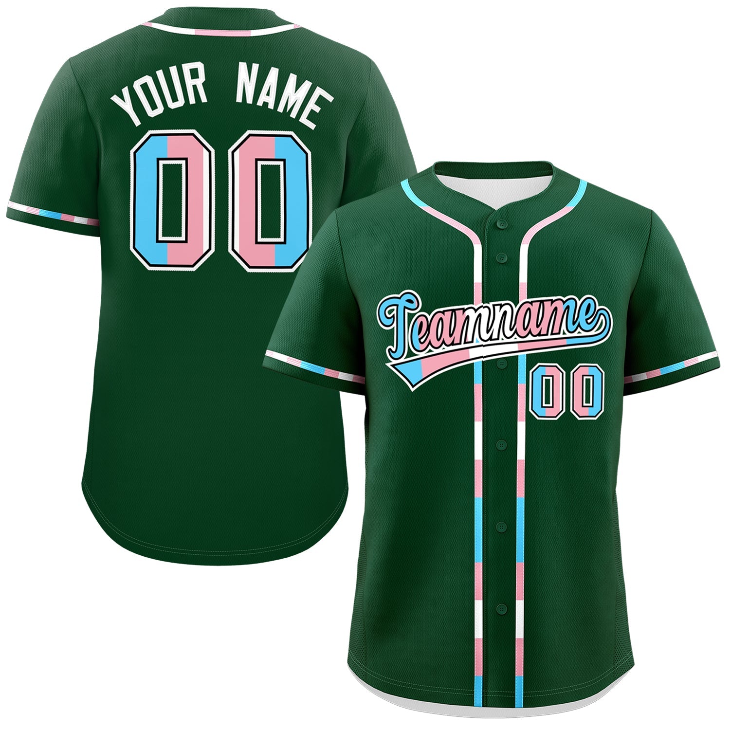 Custom Green Transgender For Pride Month Classic Style Baseball Jersey| KXKSHOP