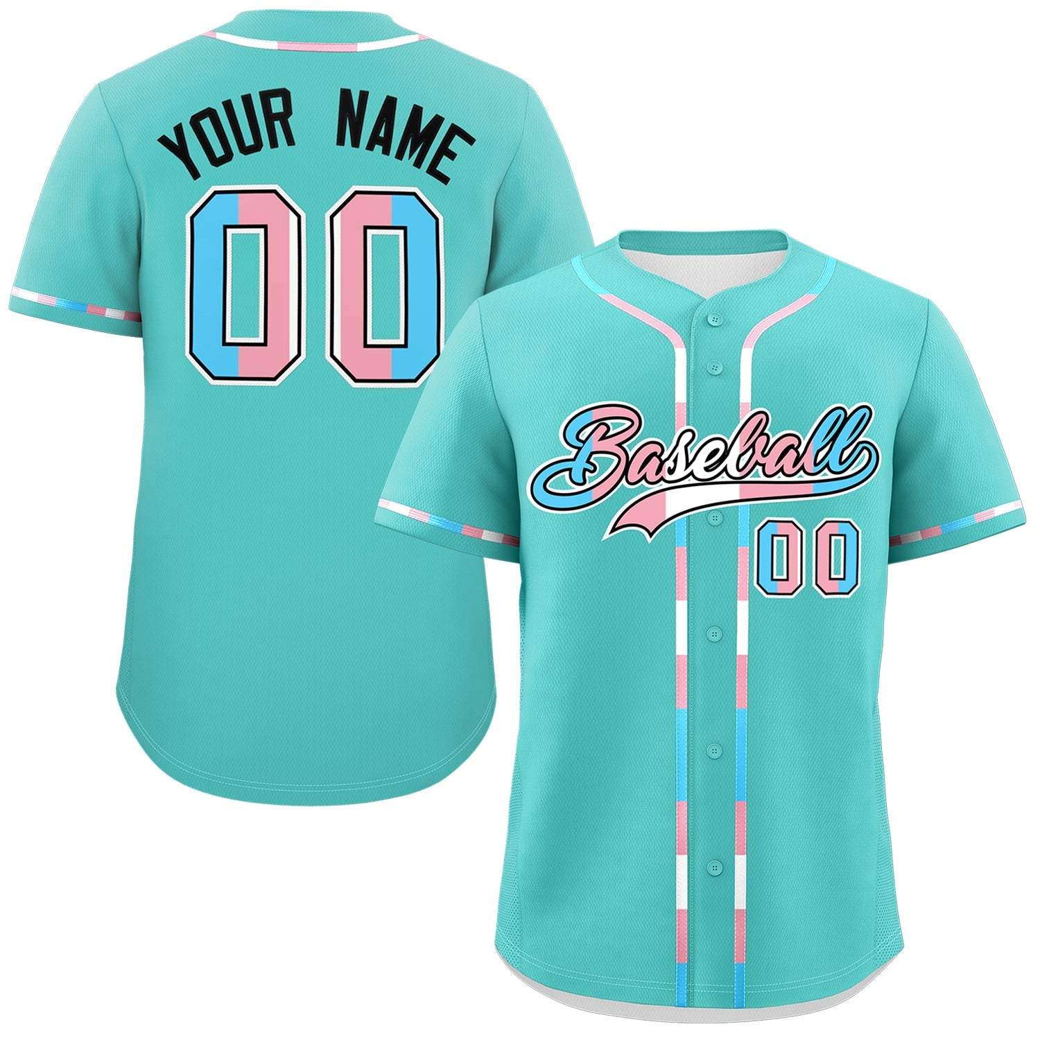 Custom Bright Green Transgender For Pride Month Classic Style Baseball Jersey| KXKSHOP