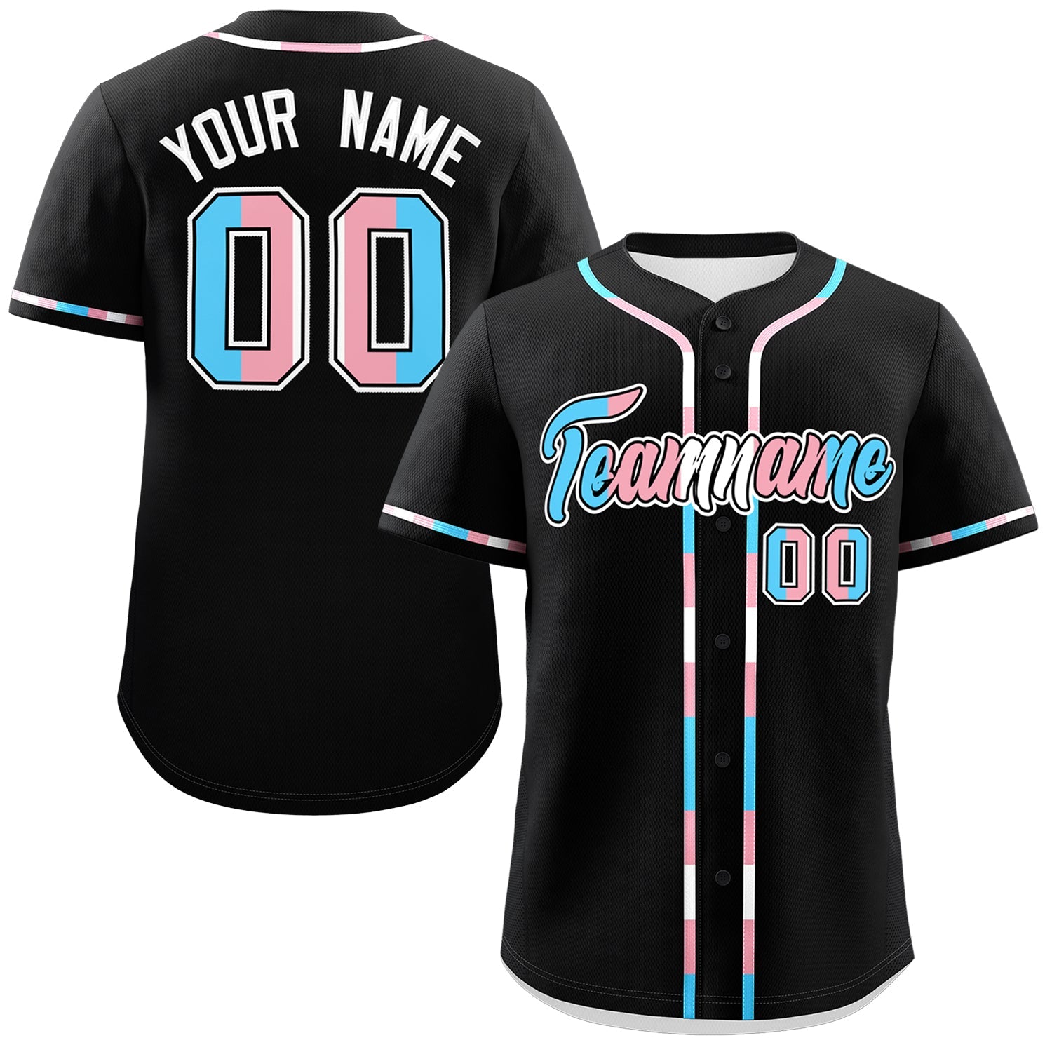Custom Black Transgender For Pride Month Classic Style Baseball Jersey| KXKSHOP