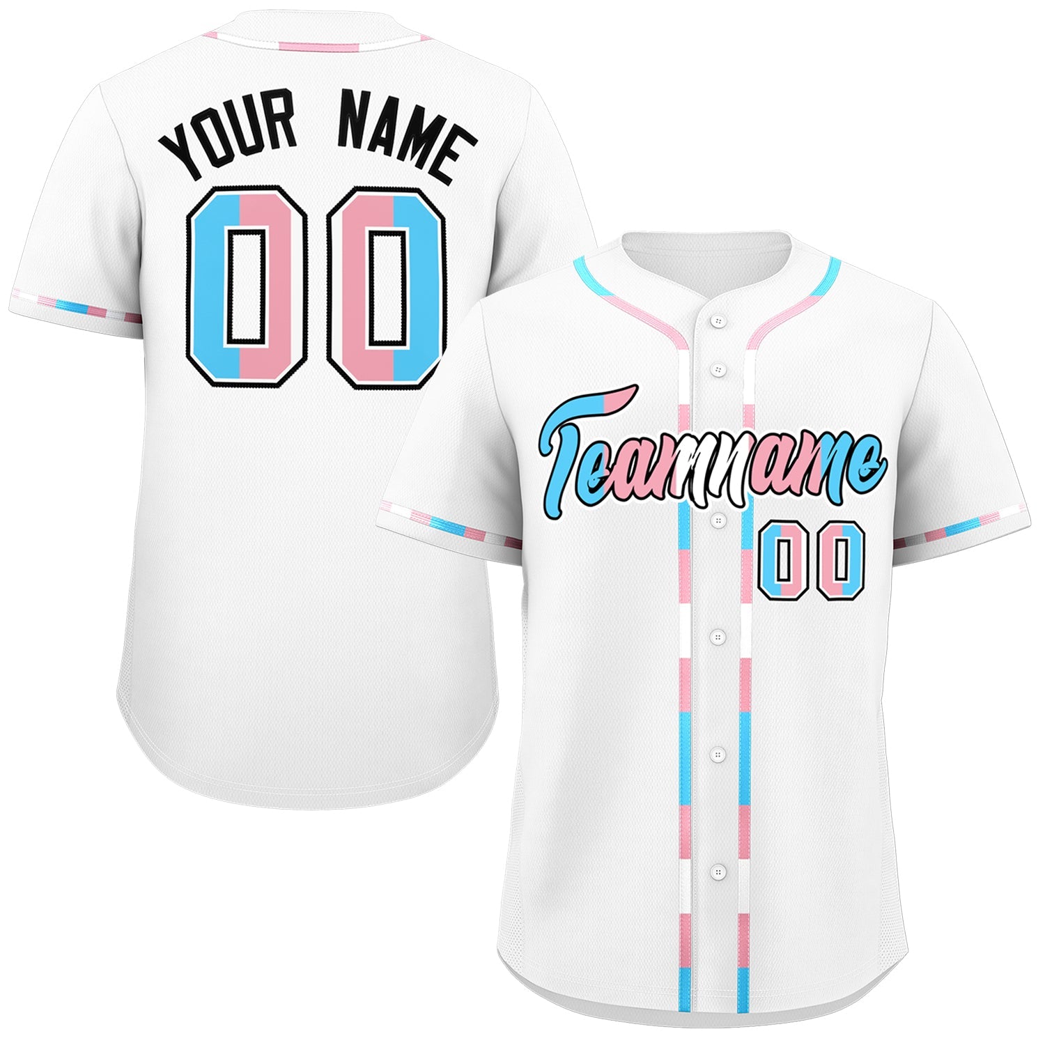 Custom White Transgender For Pride Month Classic Style Baseball Jersey| KXKSHOP