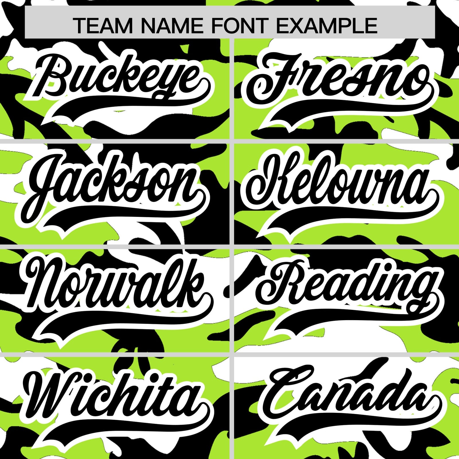 Custom Neon Green Black White Camo Gradient Fashion Baseball Jersey | Perfect for Training,Sublimation Printed & Stitched,Add Name and Numbern,Perfect for Teams | KXKSHOP