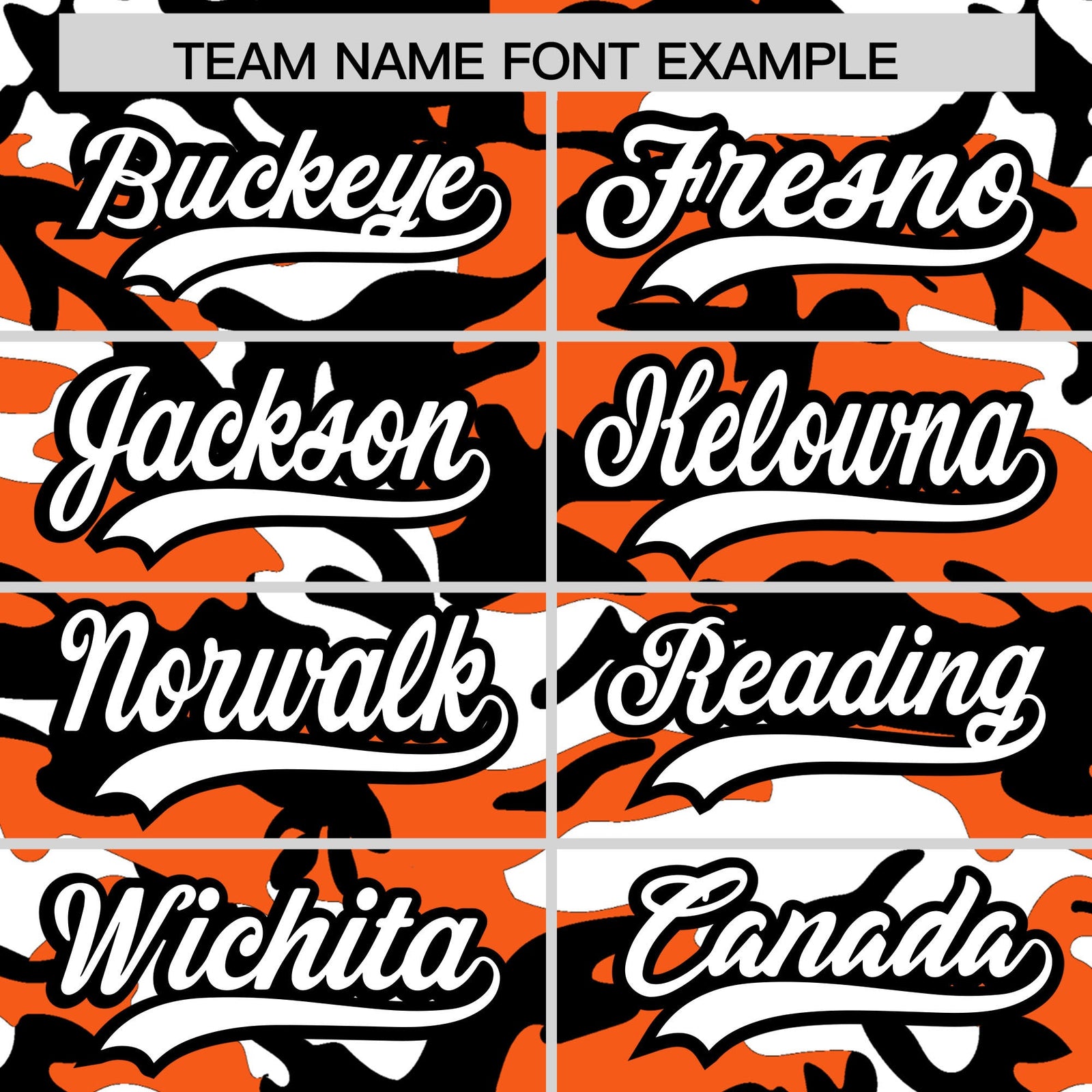 Custom Orange White Black Camo Gradient Fashion Baseball Jersey | Perfect for Training,Sublimation Printed & Stitched,Add Name and Numbern,Perfect for Teams | KXKSHOP