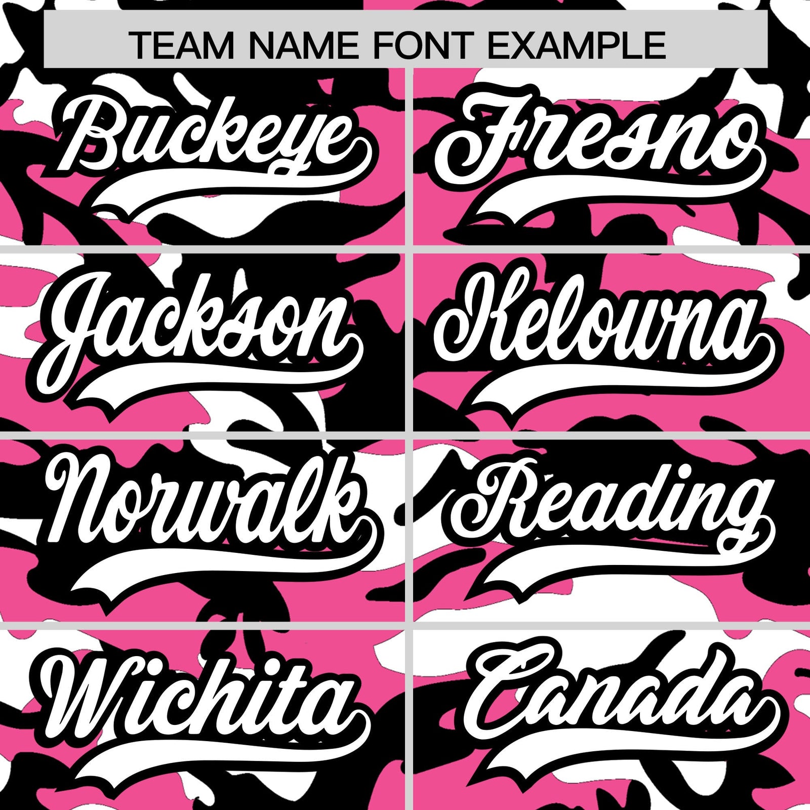 Custom Pink Black White Camo Gradient Fashion Baseball Jersey | Perfect for Training,Sublimation Printed & Stitched,Add Name and Numbern,Perfect for Teams | KXKSHOP