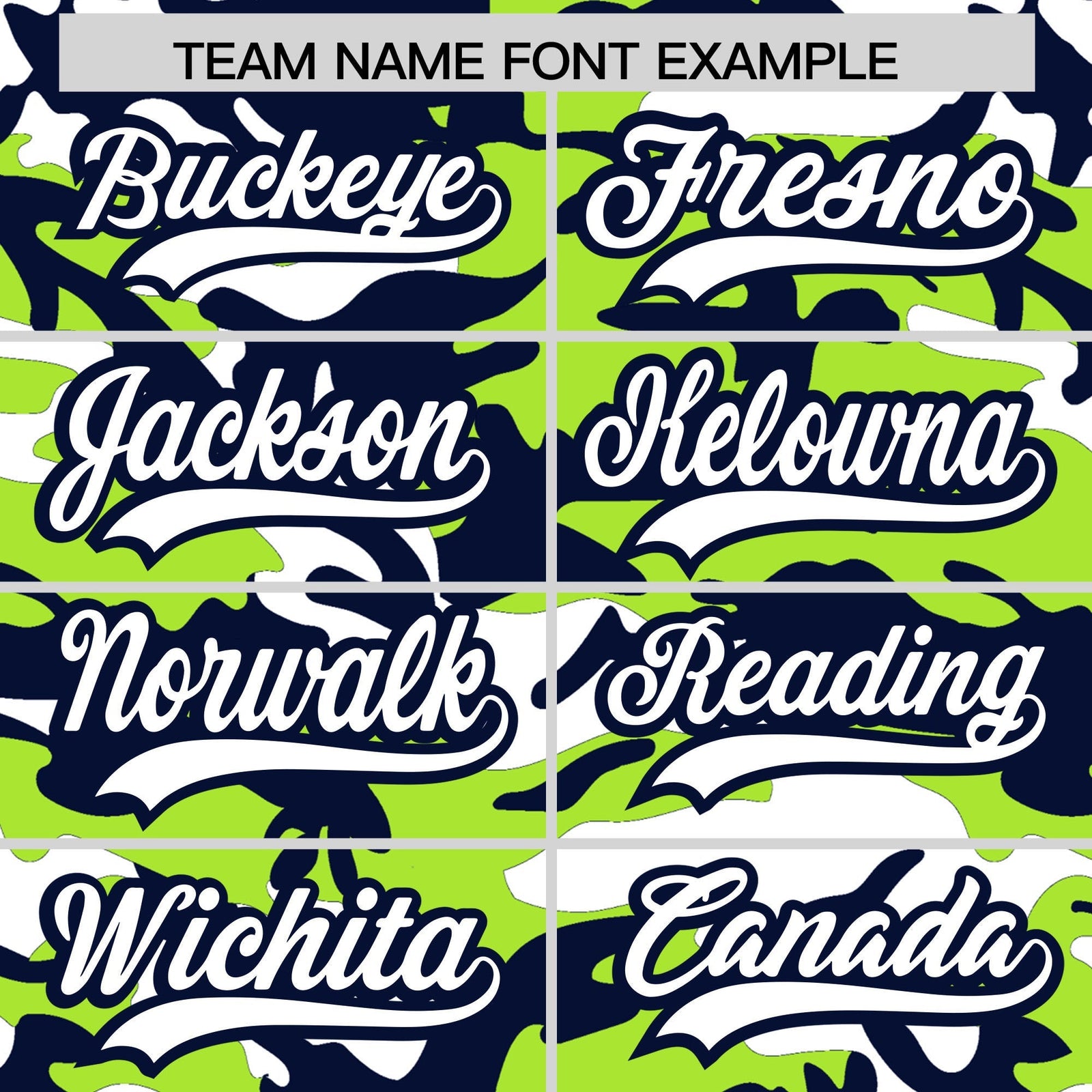 Custom Neon Green Navy White Camo Gradient Fashion Baseball Jersey | Perfect for Training,Sublimation Printed & Stitched,Add Name and Numbern,Perfect for Teams | KXKSHOP