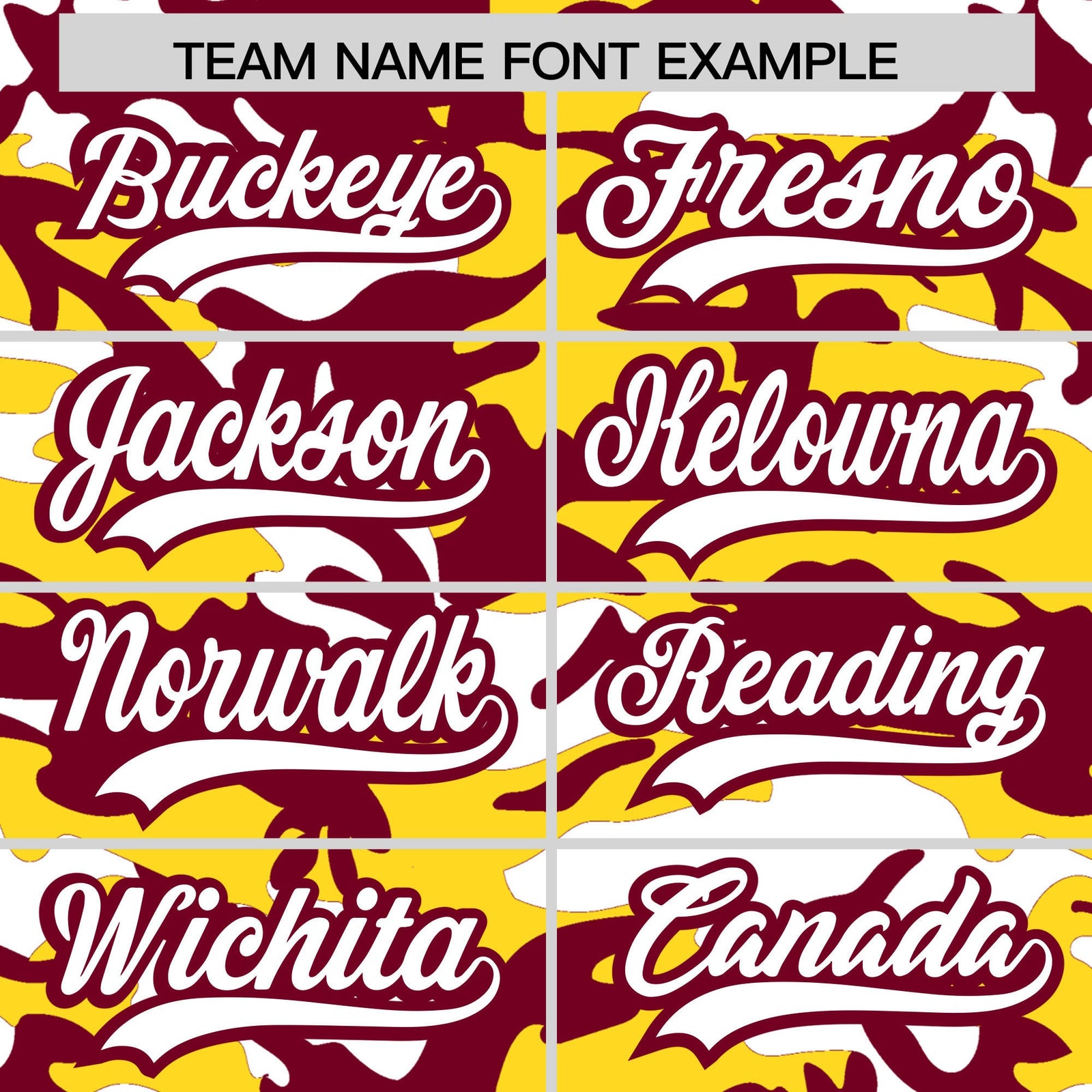 Custom Crimson Gold White Camo Gradient Fashion Baseball Jersey | Perfect for Training,Sublimation Printed & Stitched,Add Name and Numbern,Perfect for Teams | KXKSHOP
