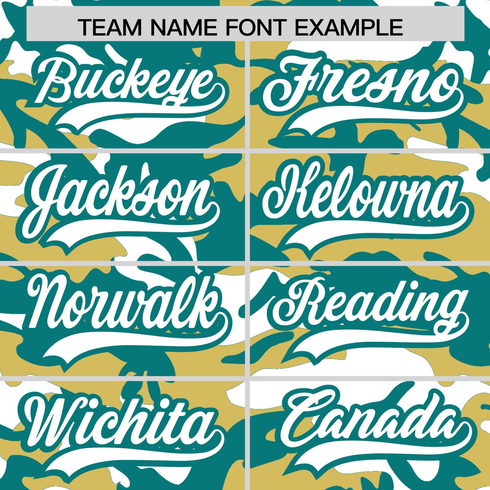 Custom Old Gold Teal White Camo Gradient Fashion Baseball Jersey | Perfect for Training,Sublimation Printed & Stitched,Add Name and Numbern,Perfect for Teams | KXKSHOP