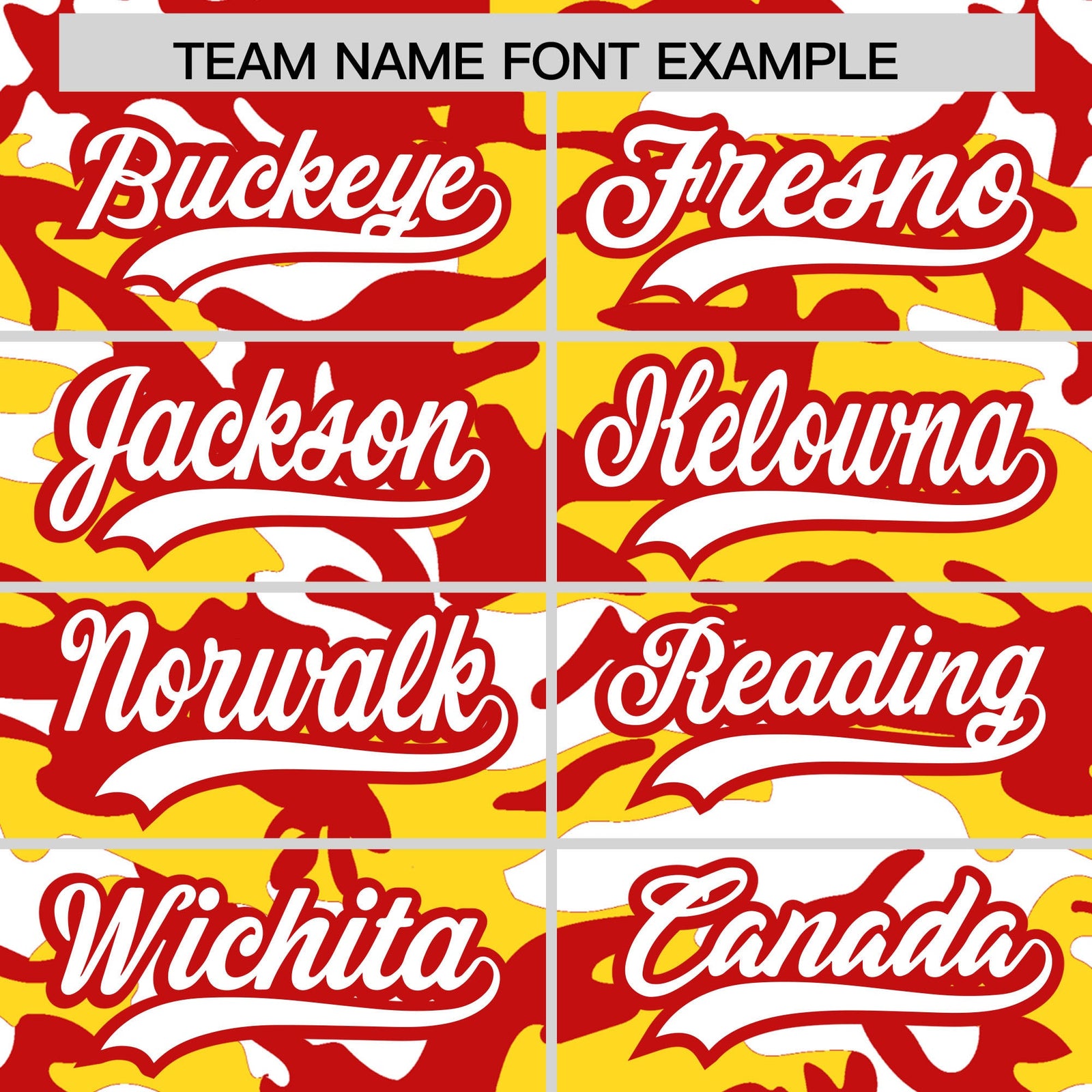 Custom Gold Red White Camo Gradient Fashion Baseball Jersey | Perfect for Training,Sublimation Printed & Stitched,Add Name and Numbern,Perfect for Teams | KXKSHOP