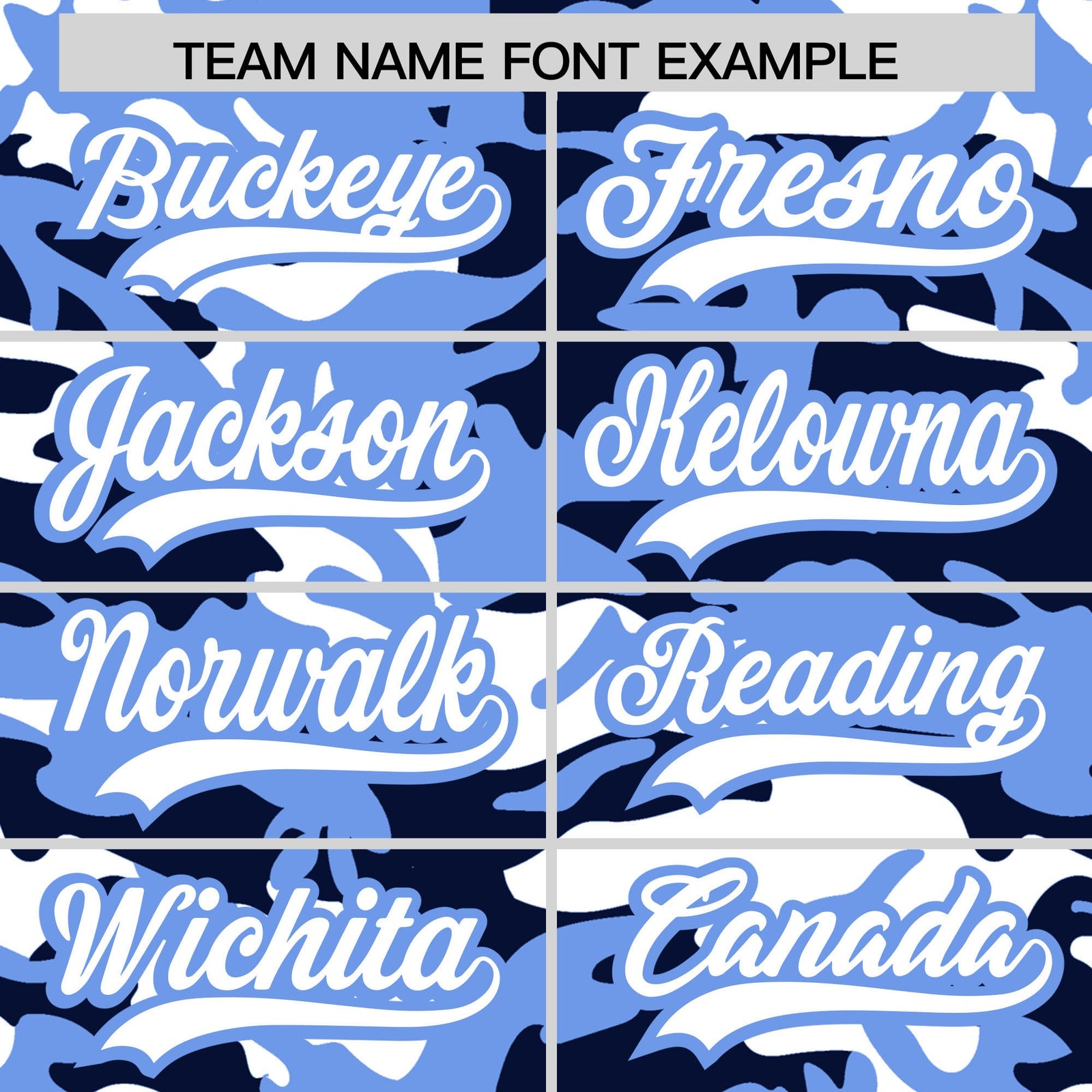 Custom Navy Light Blue White Camo Gradient Fashion Baseball Jersey | Perfect for Training,Sublimation Printed & Stitched,Add Name and Numbern,Perfect for Teams | KXKSHOP