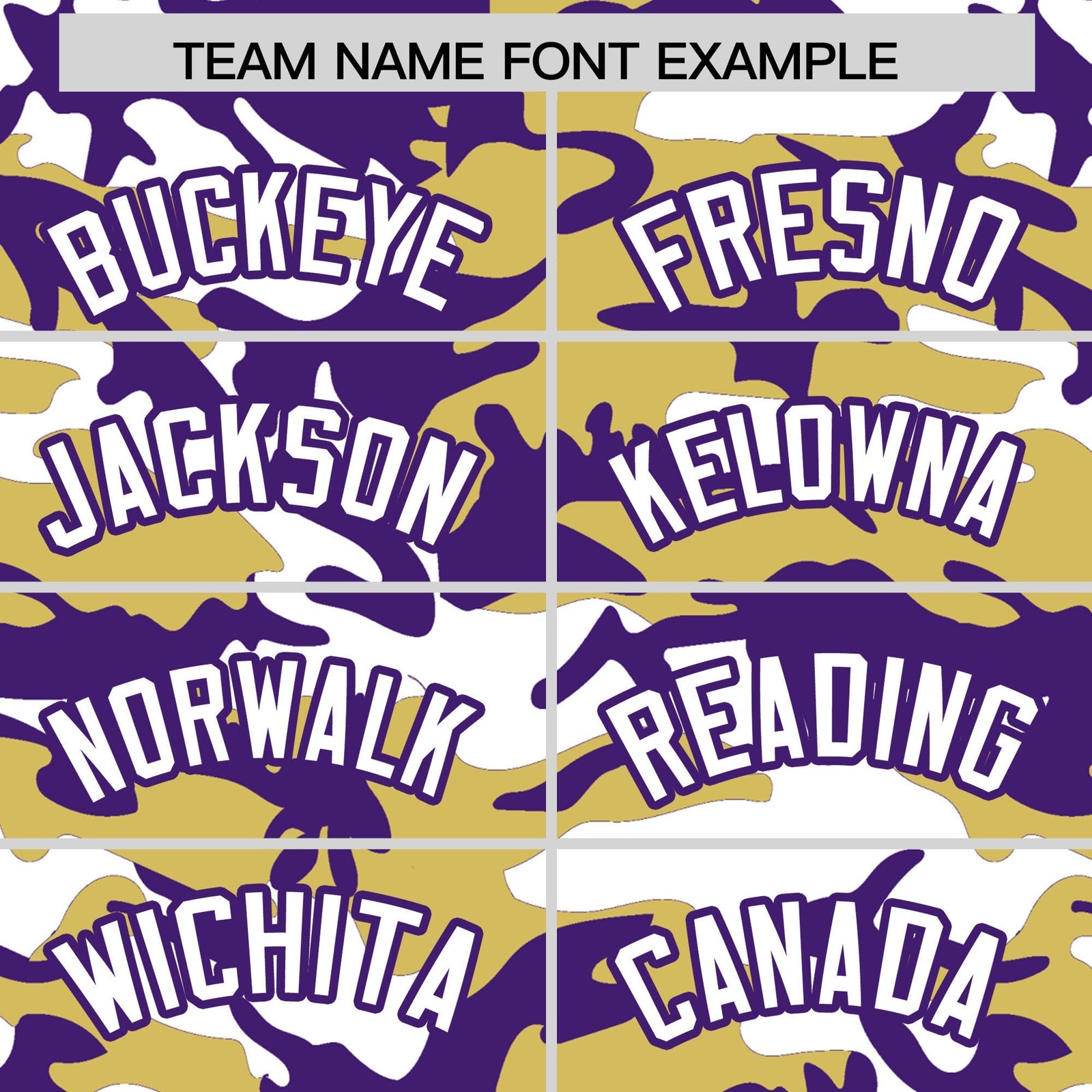 Custom Old Gold Purple White Camo Gradient Fashion Baseball Jersey | Perfect for Training,Sublimation Printed & Stitched,Add Name and Numbern,Perfect for Teams | KXKSHOP
