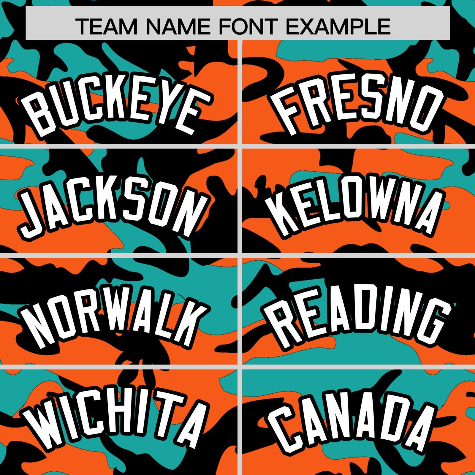 Custom Orange Aqua Black Camo Gradient Fashion Baseball Jersey | Perfect for Training,Sublimation Printed & Stitched,Add Name and Numbern,Perfect for Teams | KXKSHOP