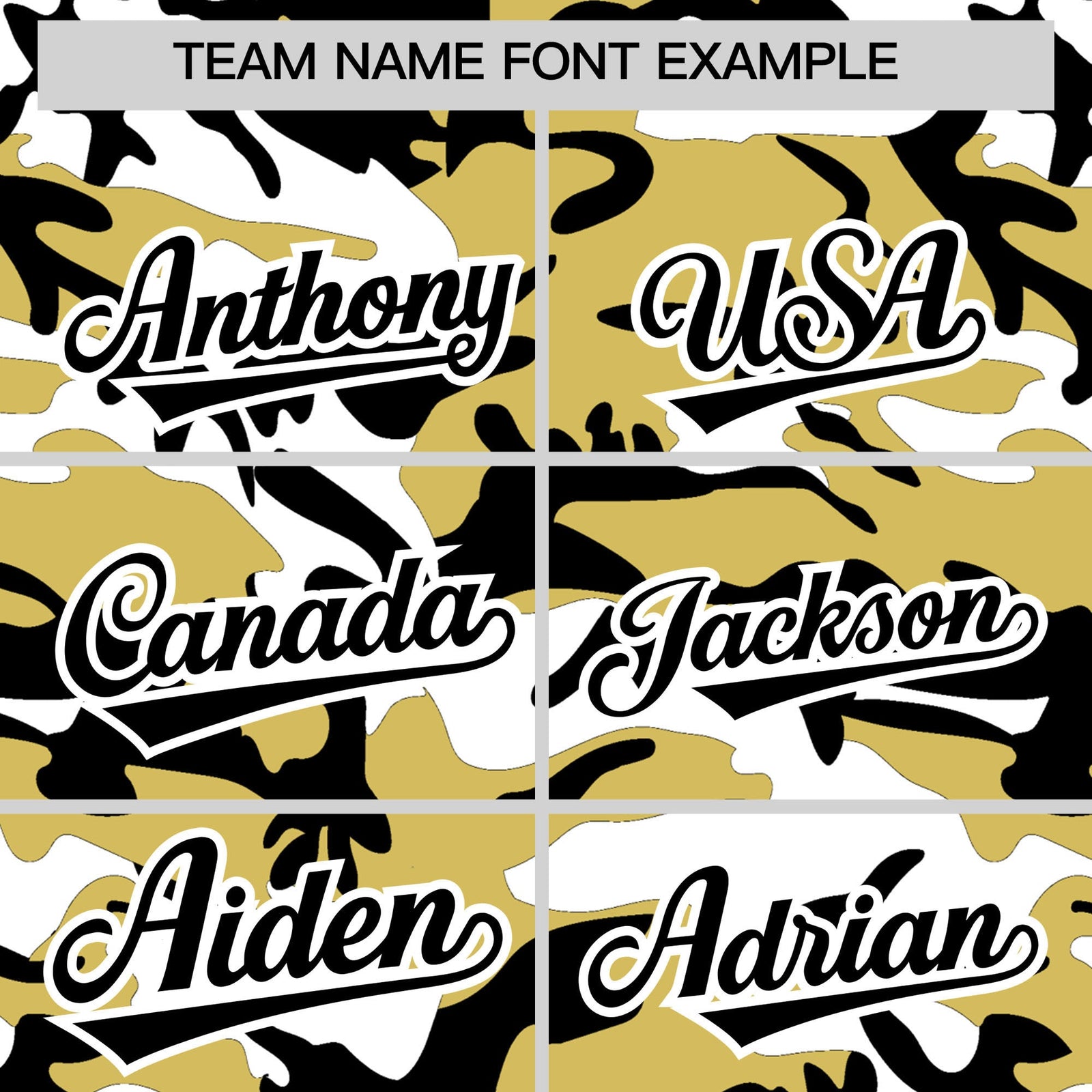 Custom Old Gold Black White Camo Gradient Fashion Baseball Jersey | Perfect for Training,Sublimation Printed & Stitched,Add Name and Numbern,Perfect for Teams | KXKSHOP